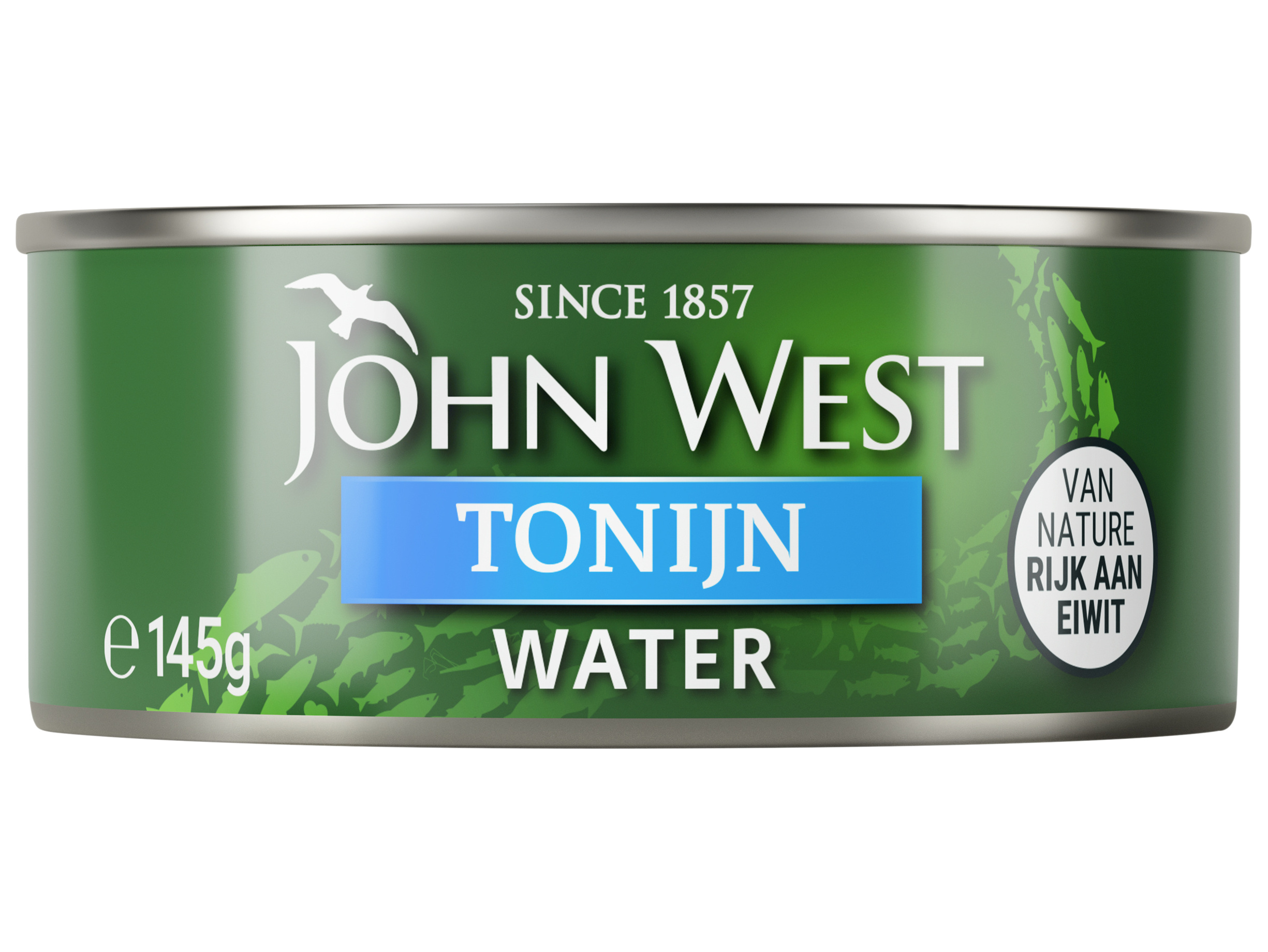 Tonijnstukken in water