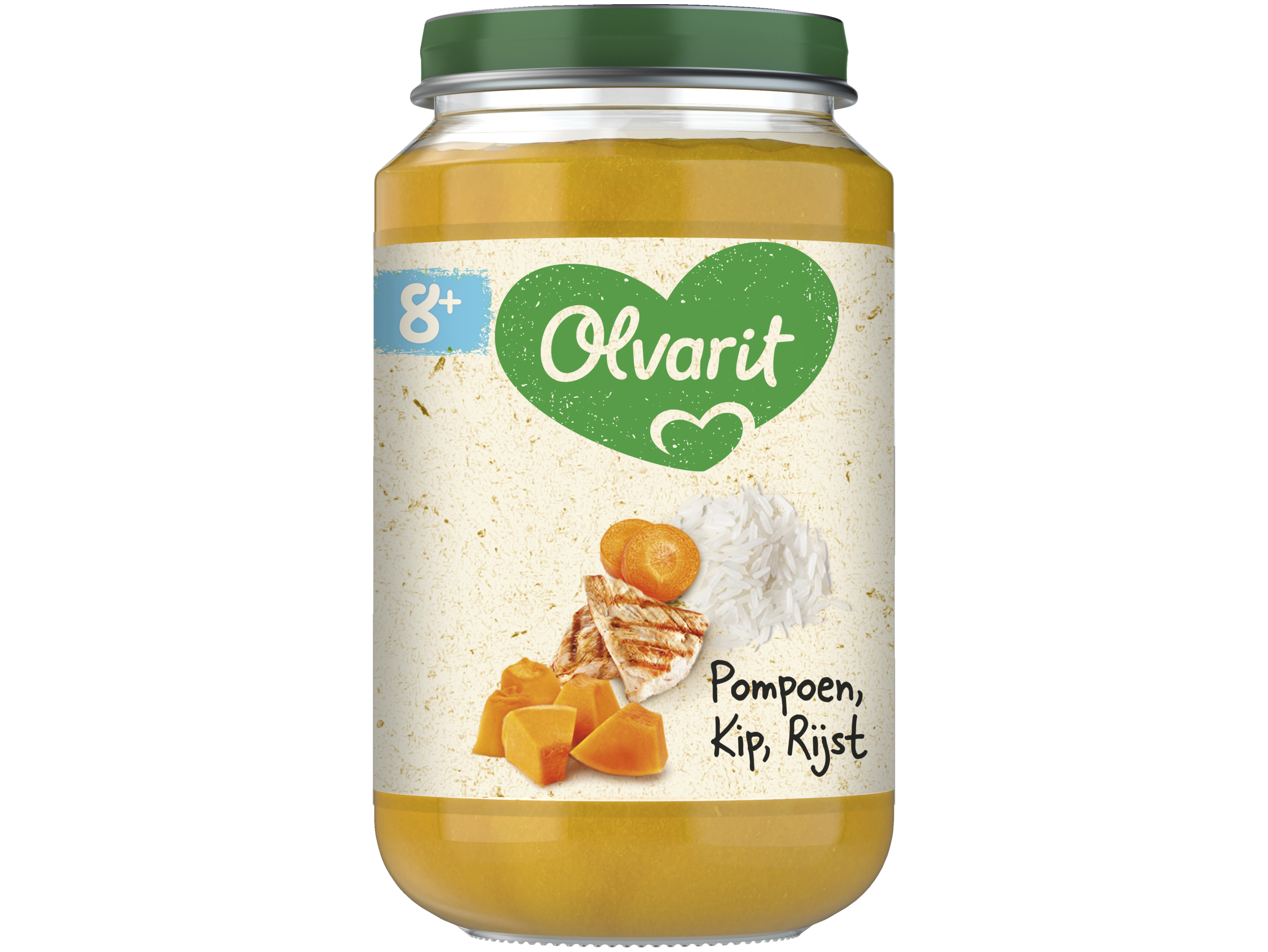 8+ Maanden Pompoen Kip Rijst