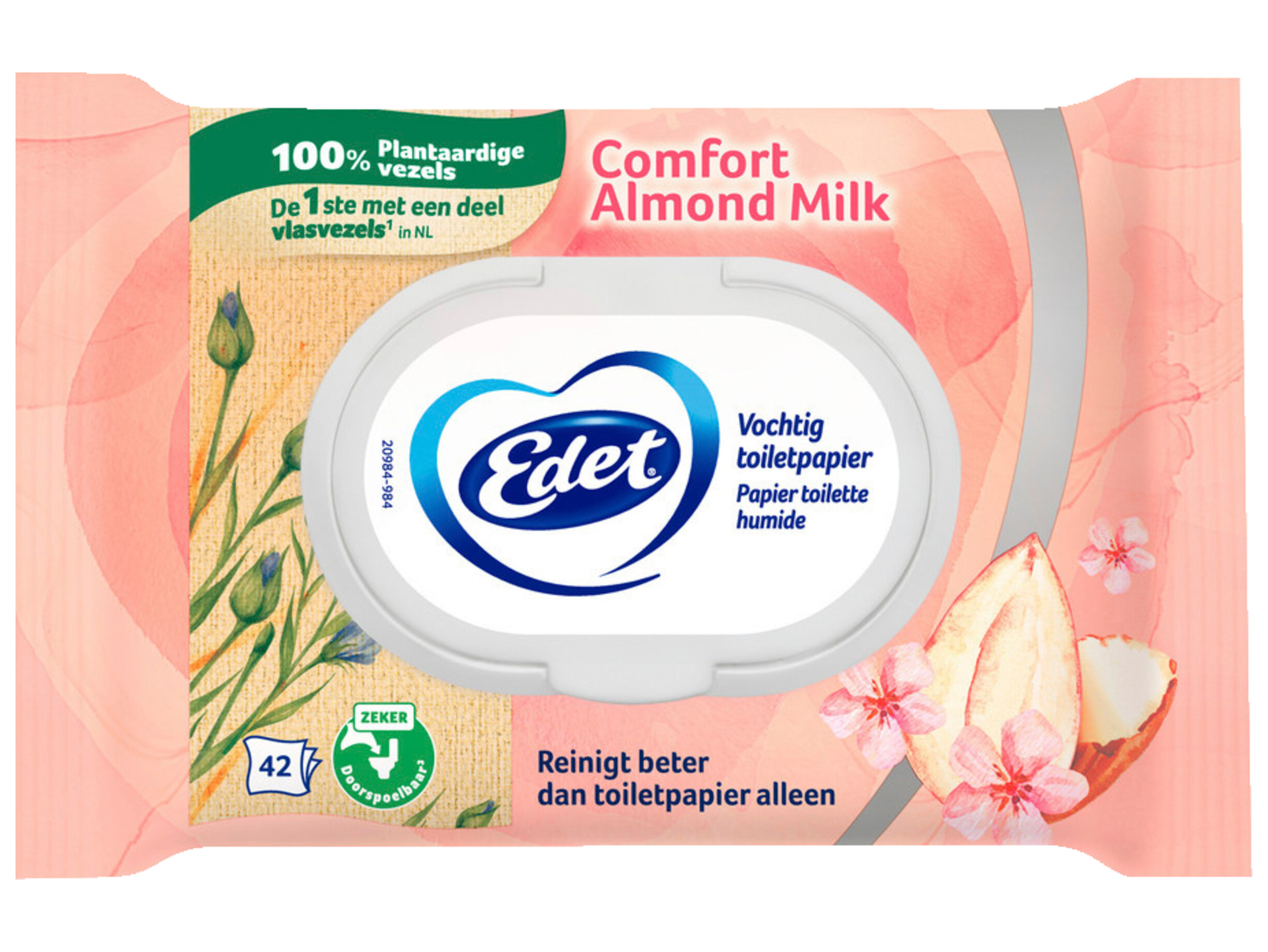 Vochtig toiletpapier  amandel