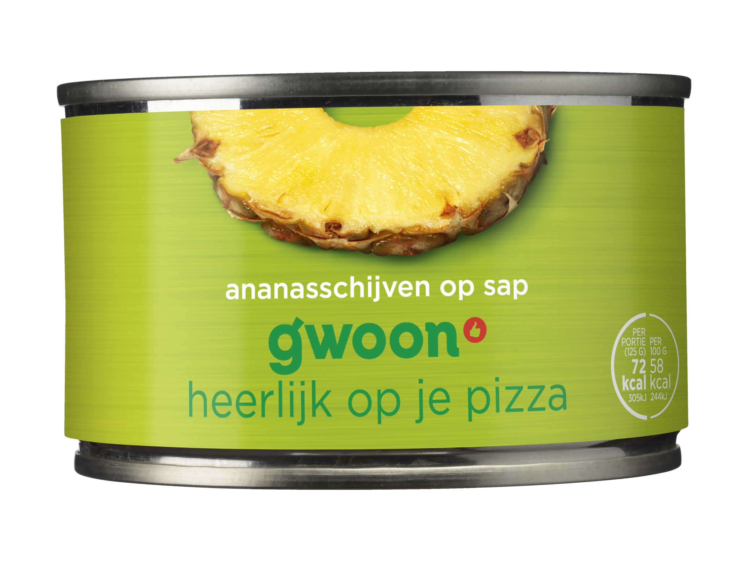 Ananasschijven op sap