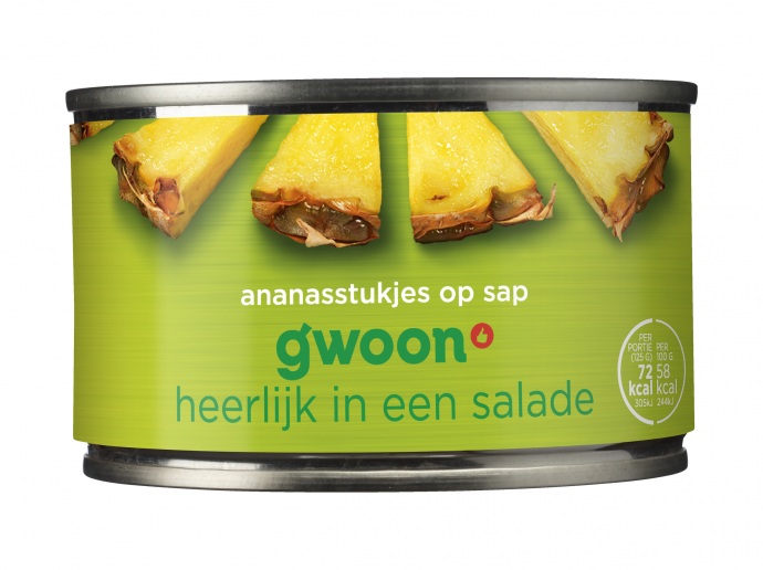 Ananasstukjes op sap