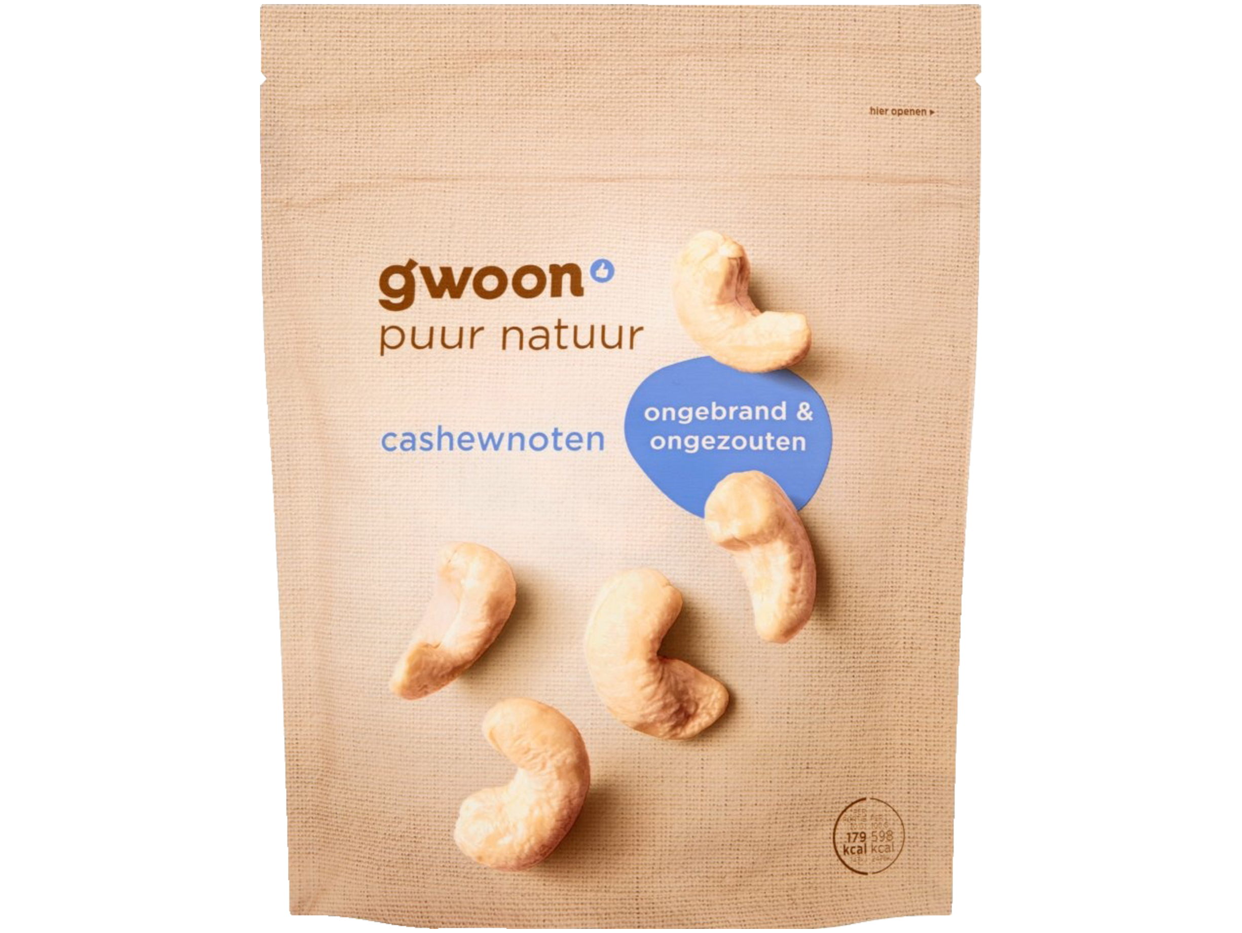 Cashewnoten ongebrand
