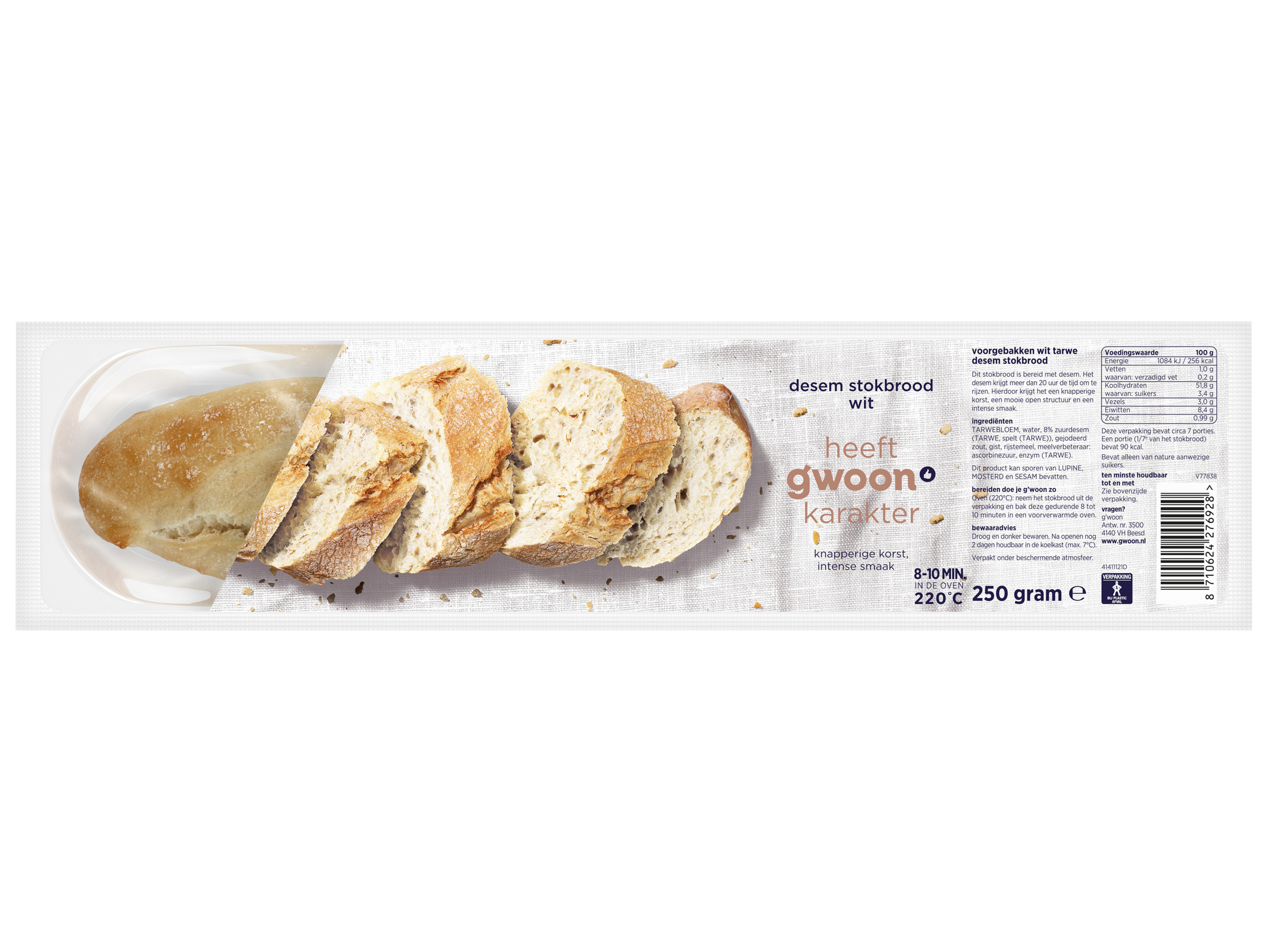 Stokbrood wit rustiek