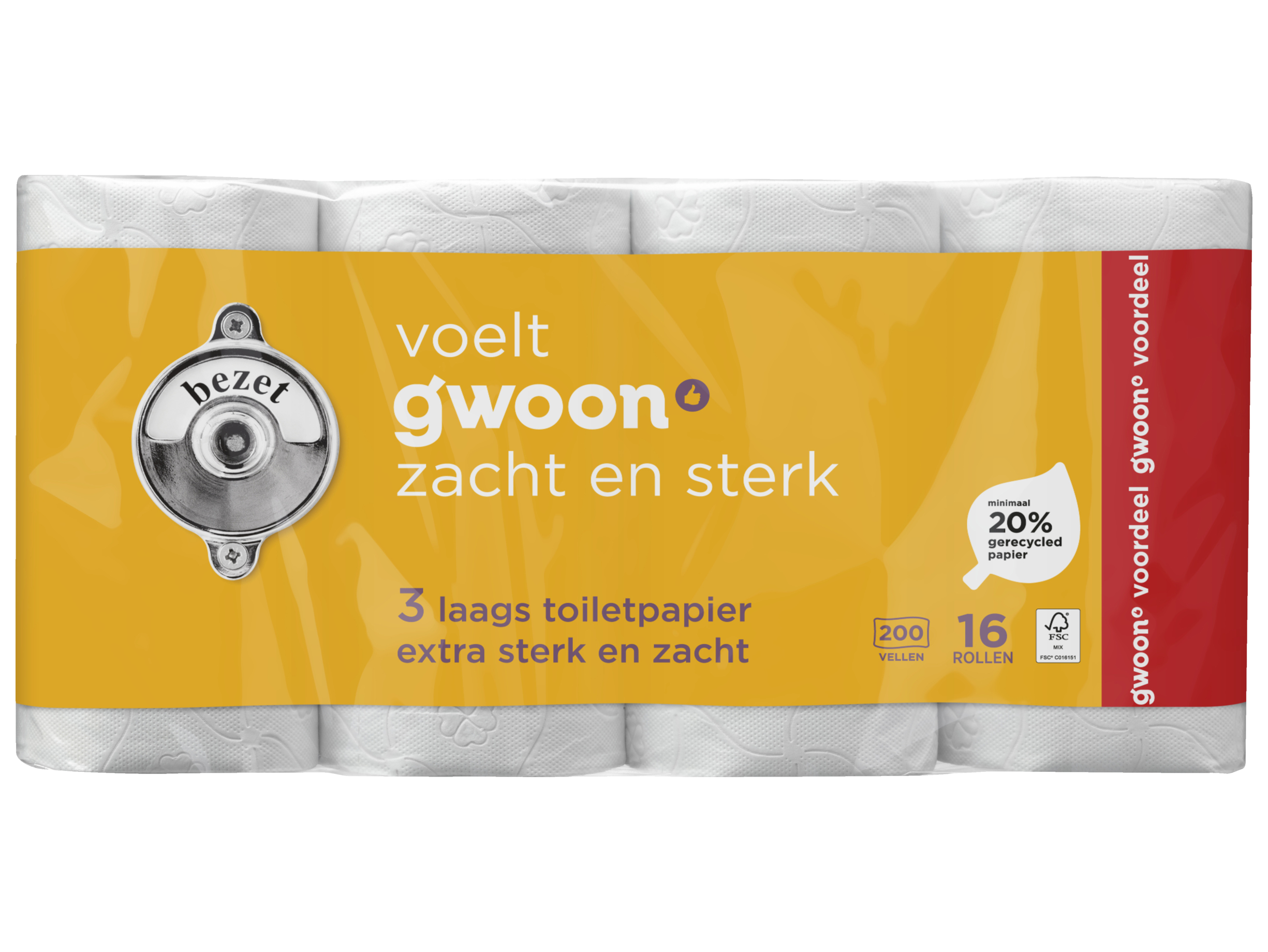 Toiletpapier 16 rol