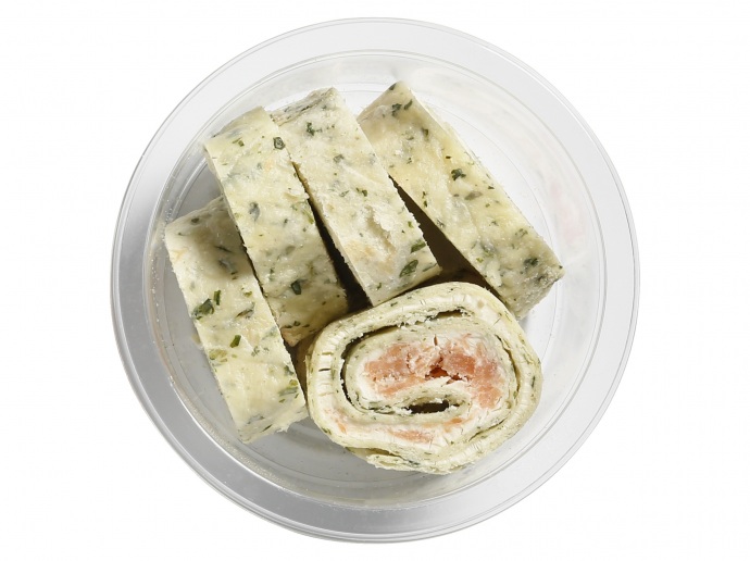 Wraphapjes met zalm