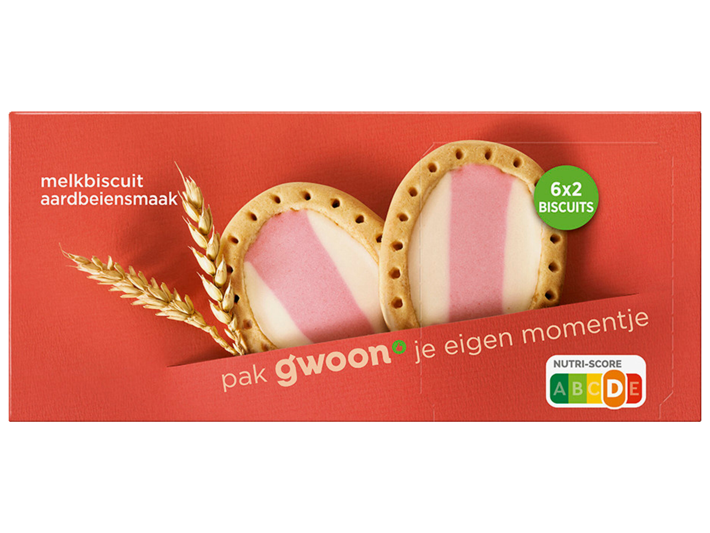Melkbiscuit aardbei