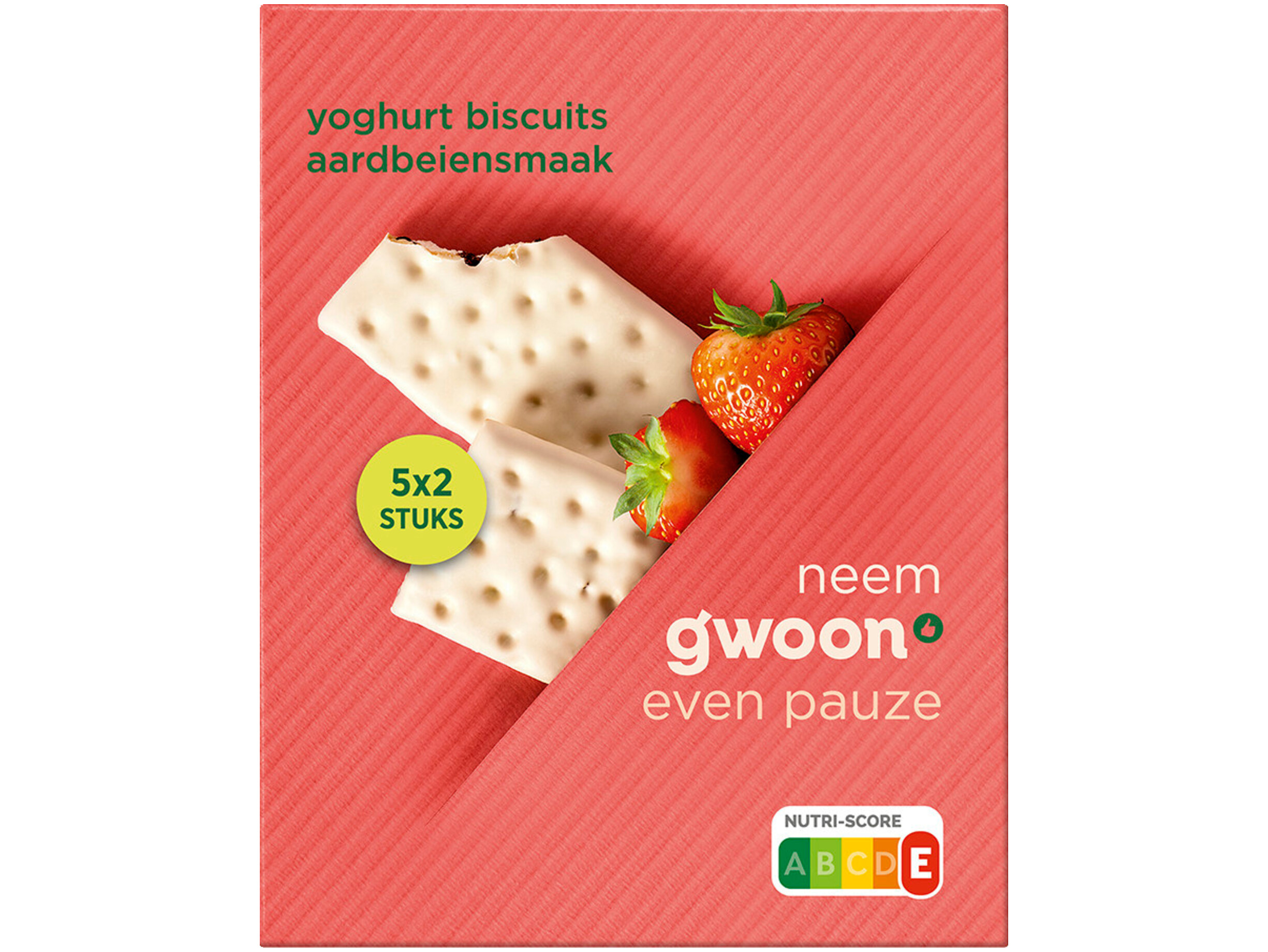 Yoghurt fruitbiscuit aardbei