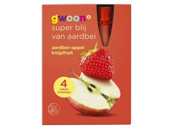 Knijpfruit appel aardbei