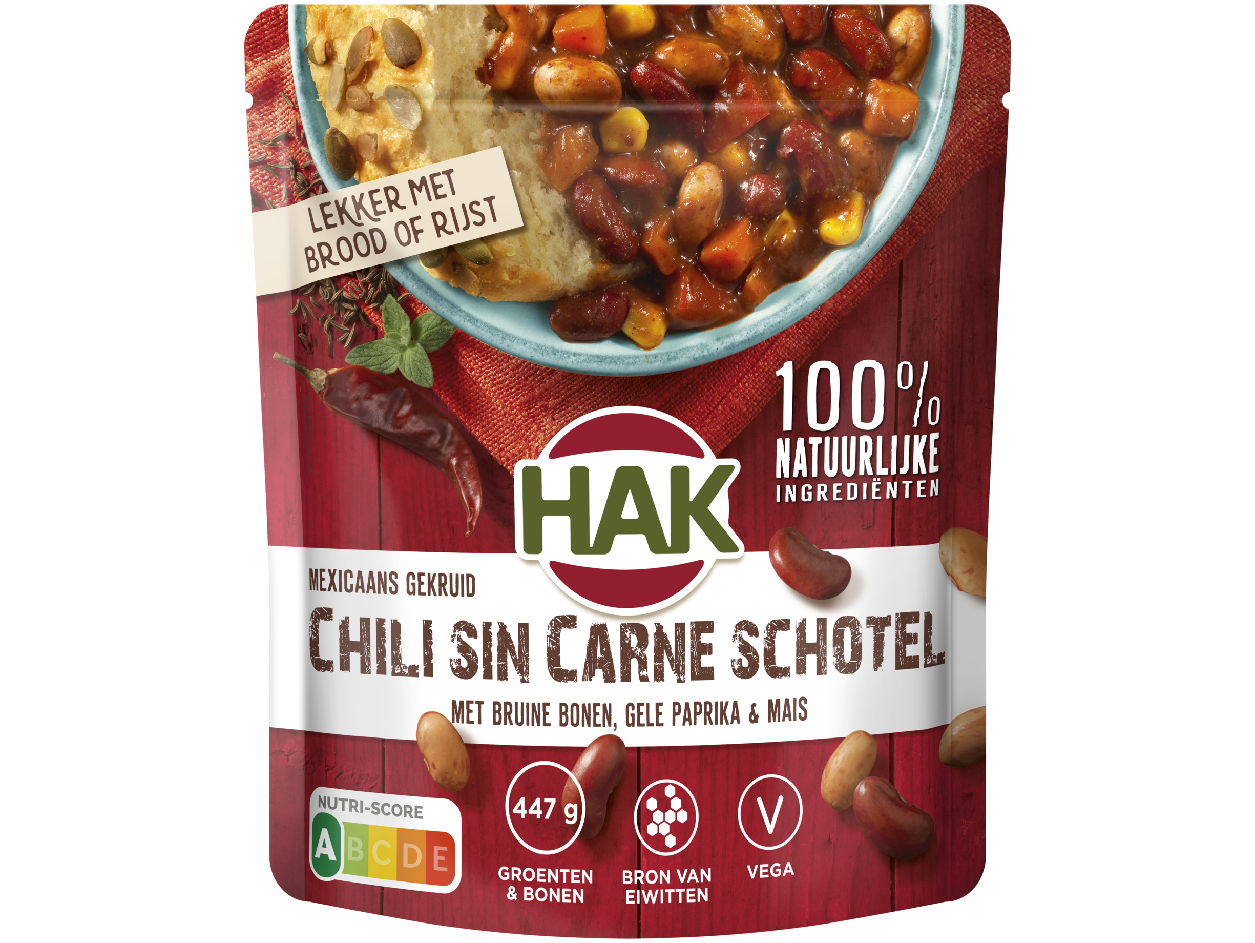 Chili sin carne schotel
