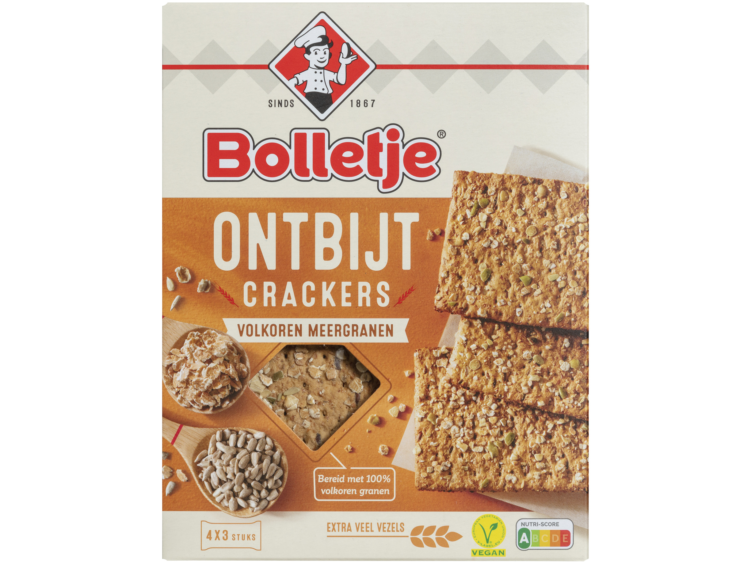 Ontbijtcrackers Volkoren Meergranen