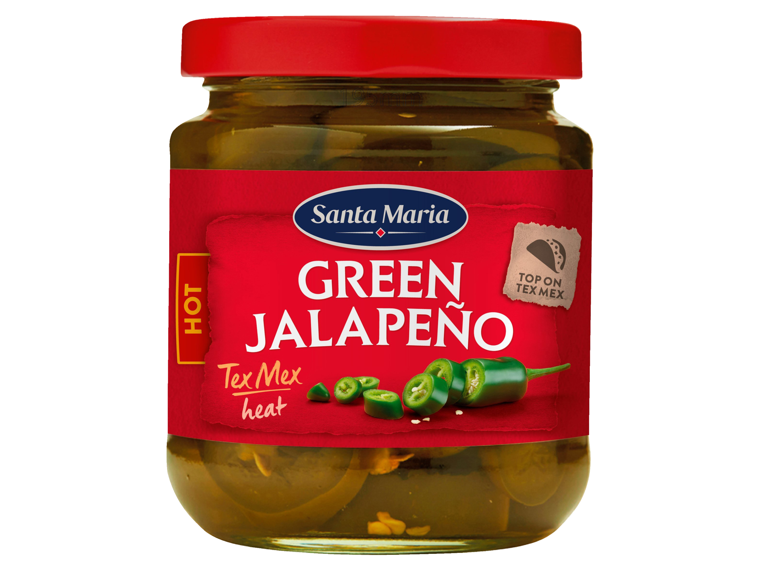 Green jalapeno's hot 215g