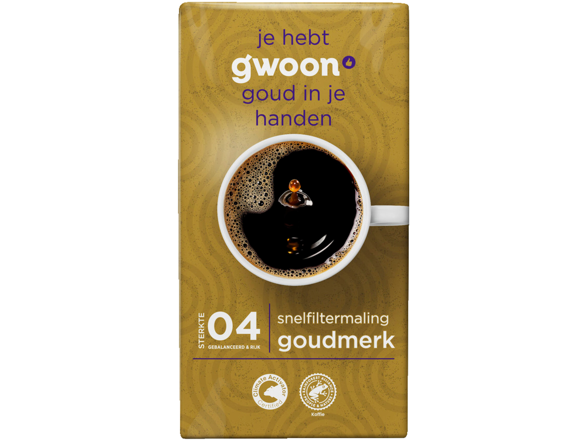 Snelfiltermaling goud