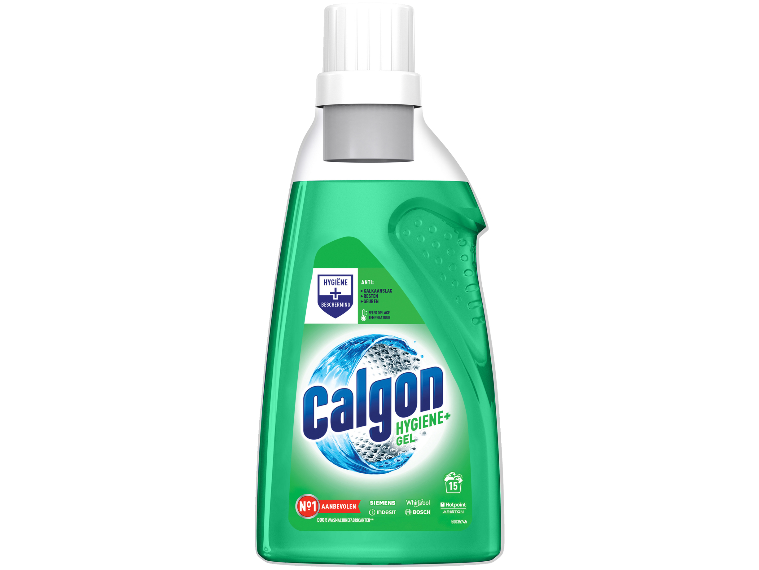 Hygiëne+ gel wasmachine reiniger en anti kalk - 15 wasbeurt