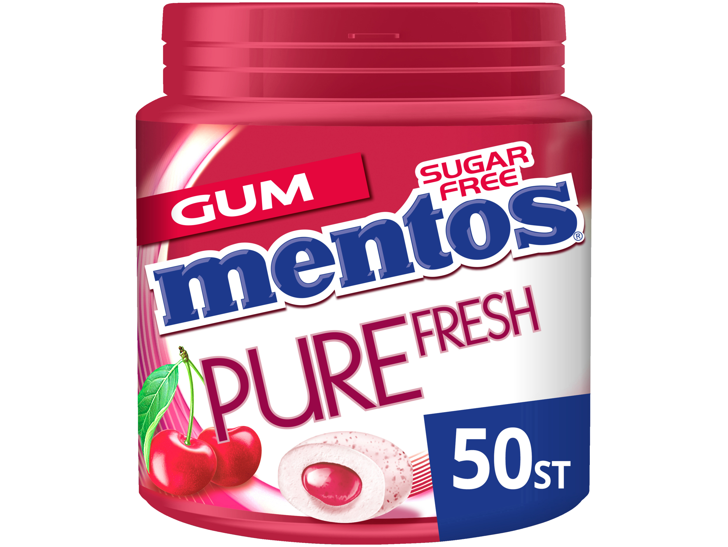 Pure Fresh Cherry Kers Kauwgom fruit Suikervrij Pot