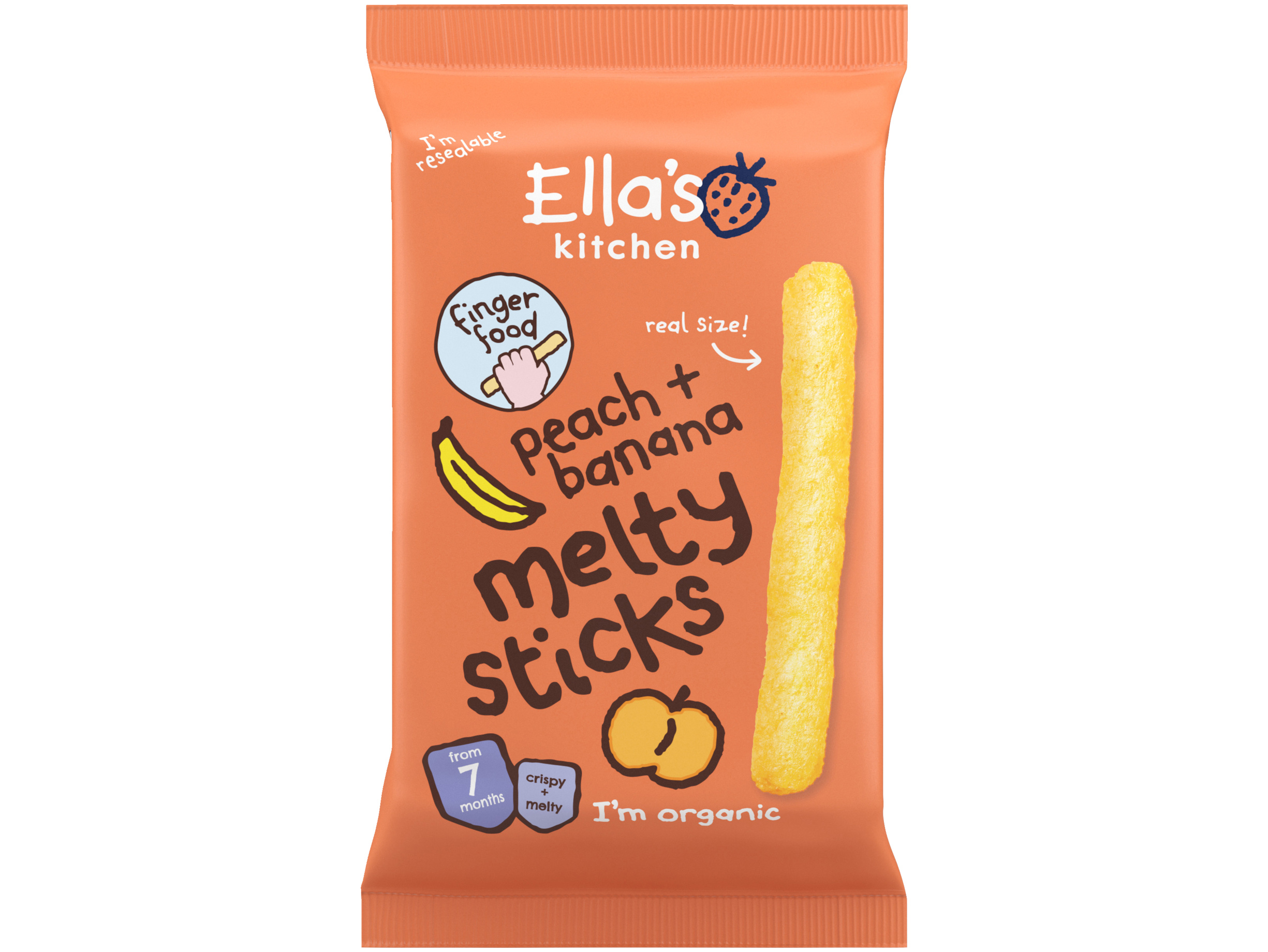 Melty sticks peach 7 maanden