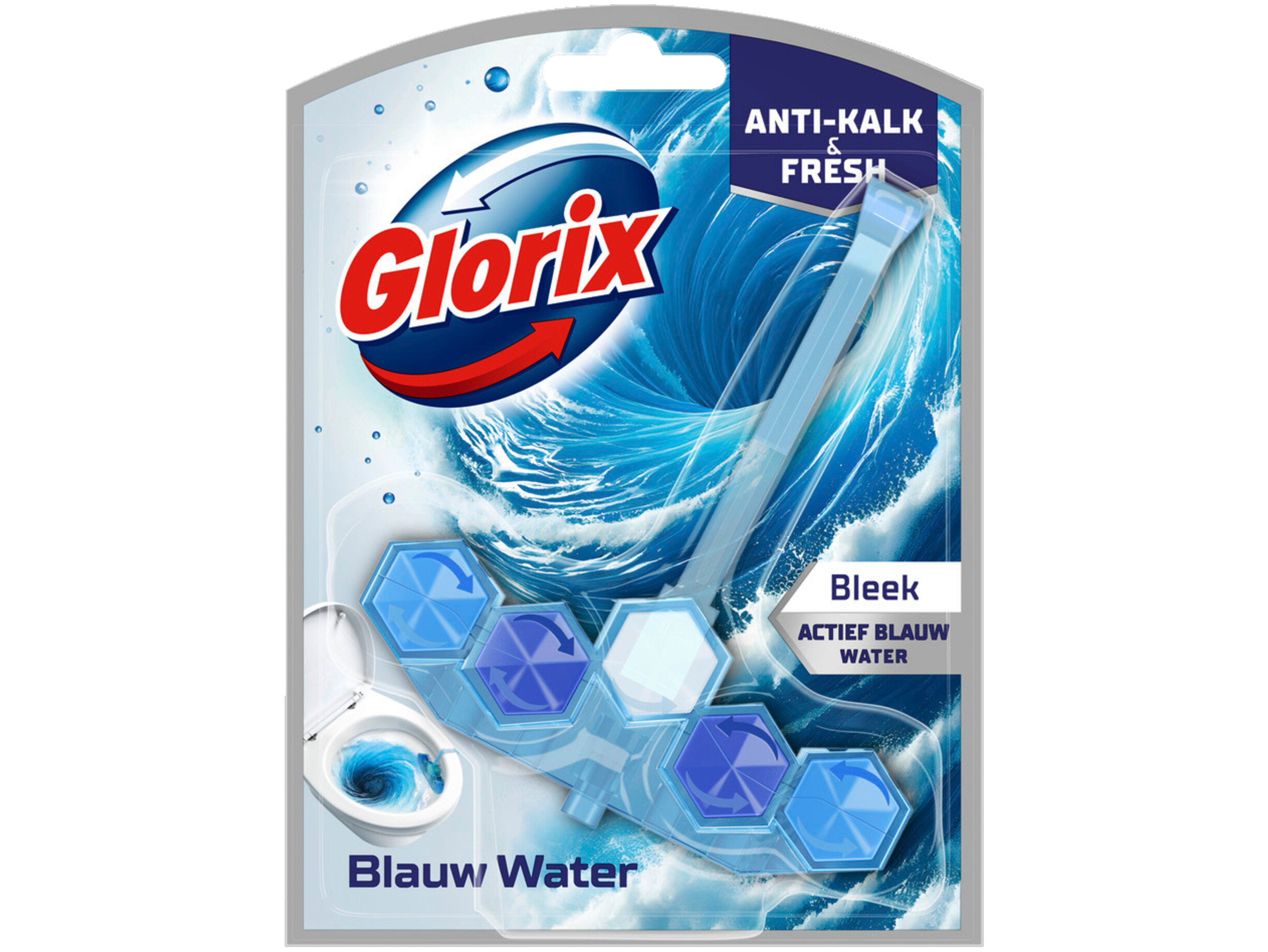 Wc blok actief blauw water