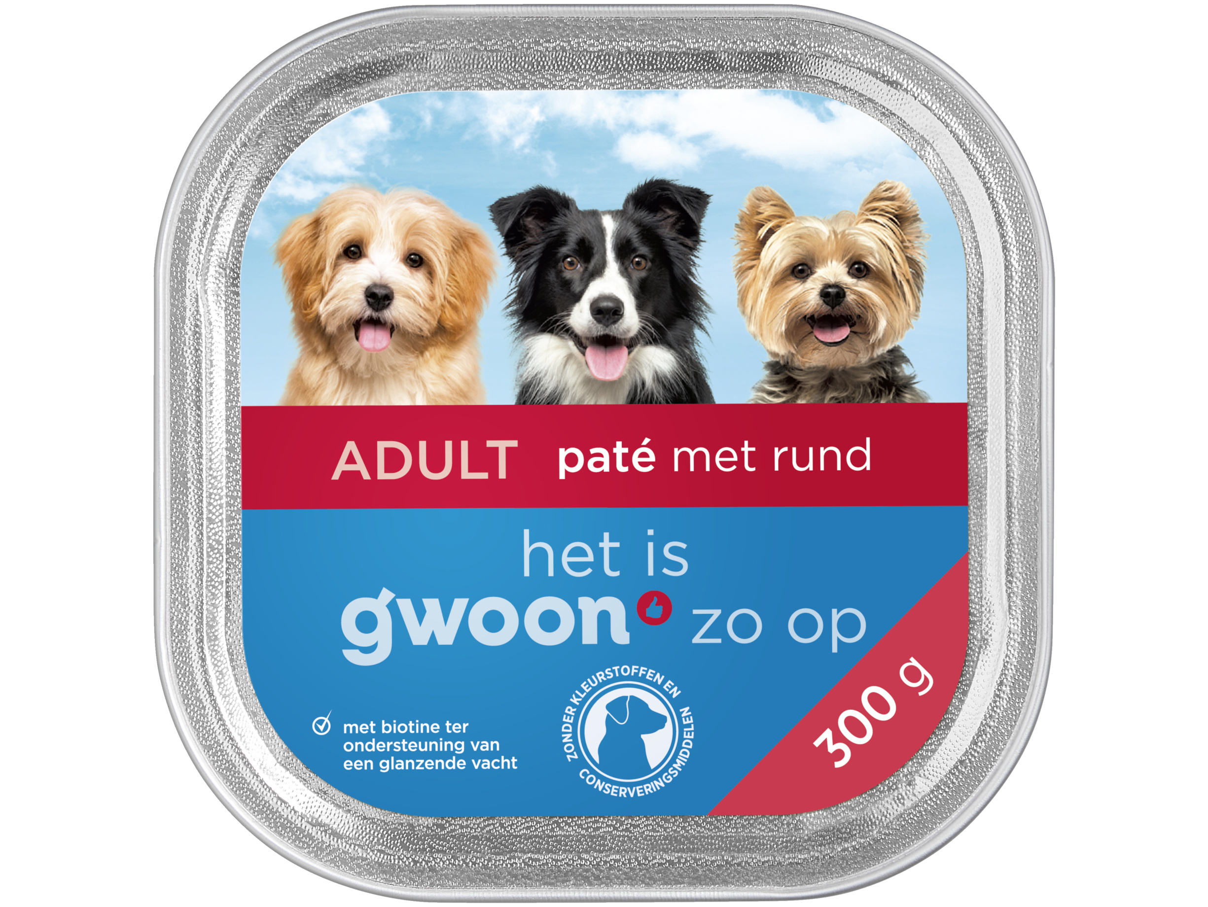 Paté met rund hond