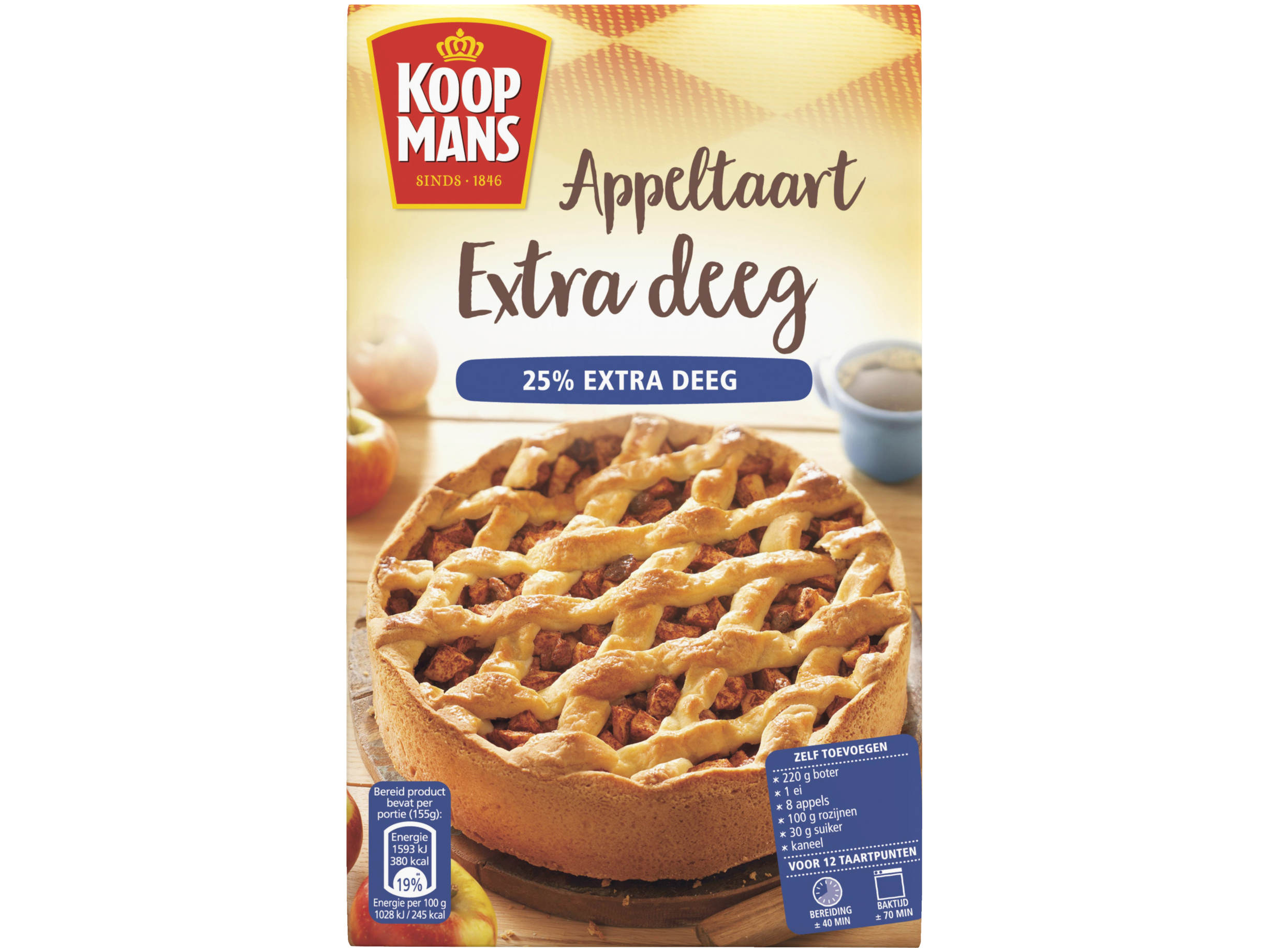 Appeltaart extra deeg