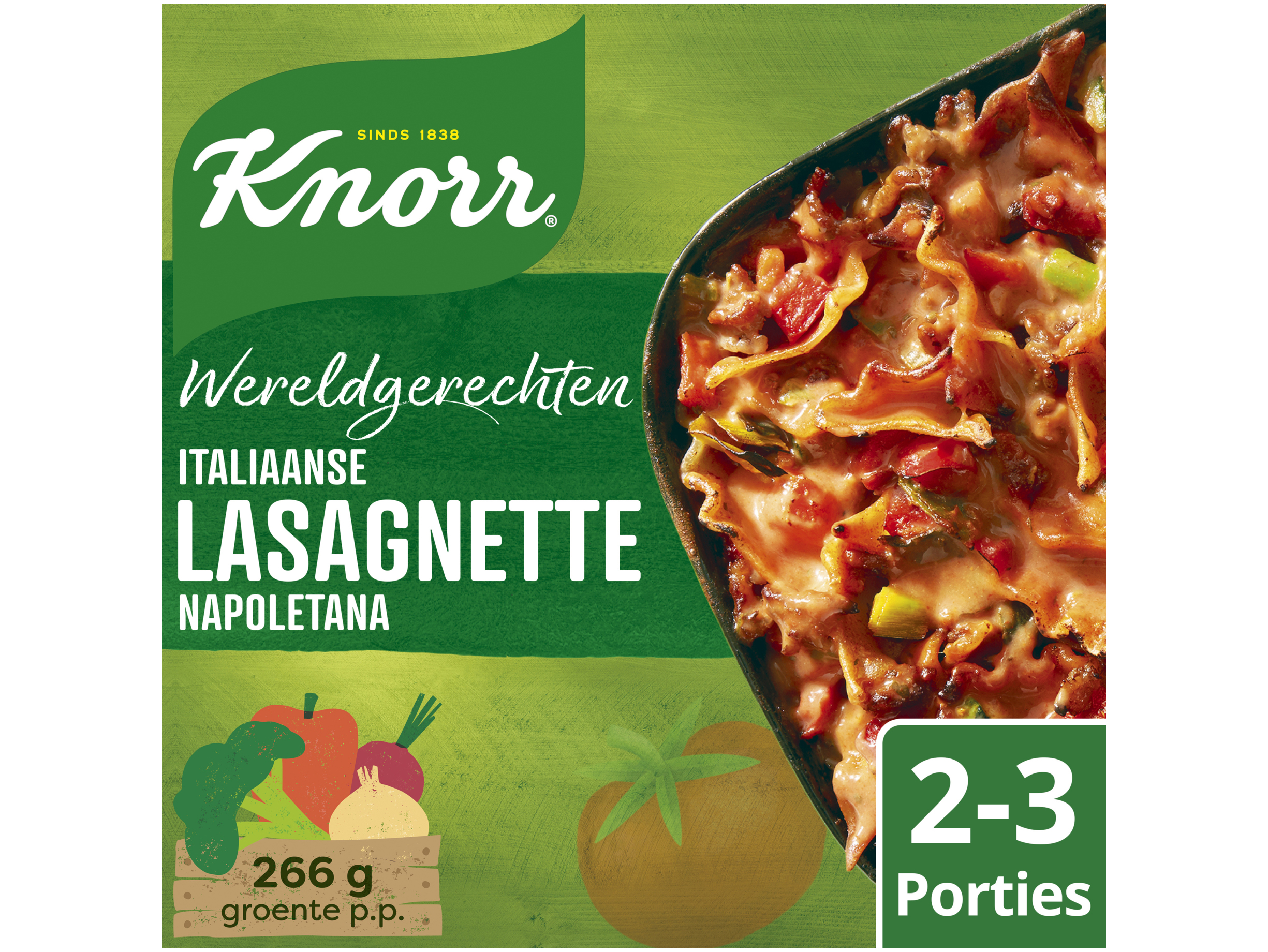 Wereldgerecht maaltijdpakket italiaanse lasagnette napoletan