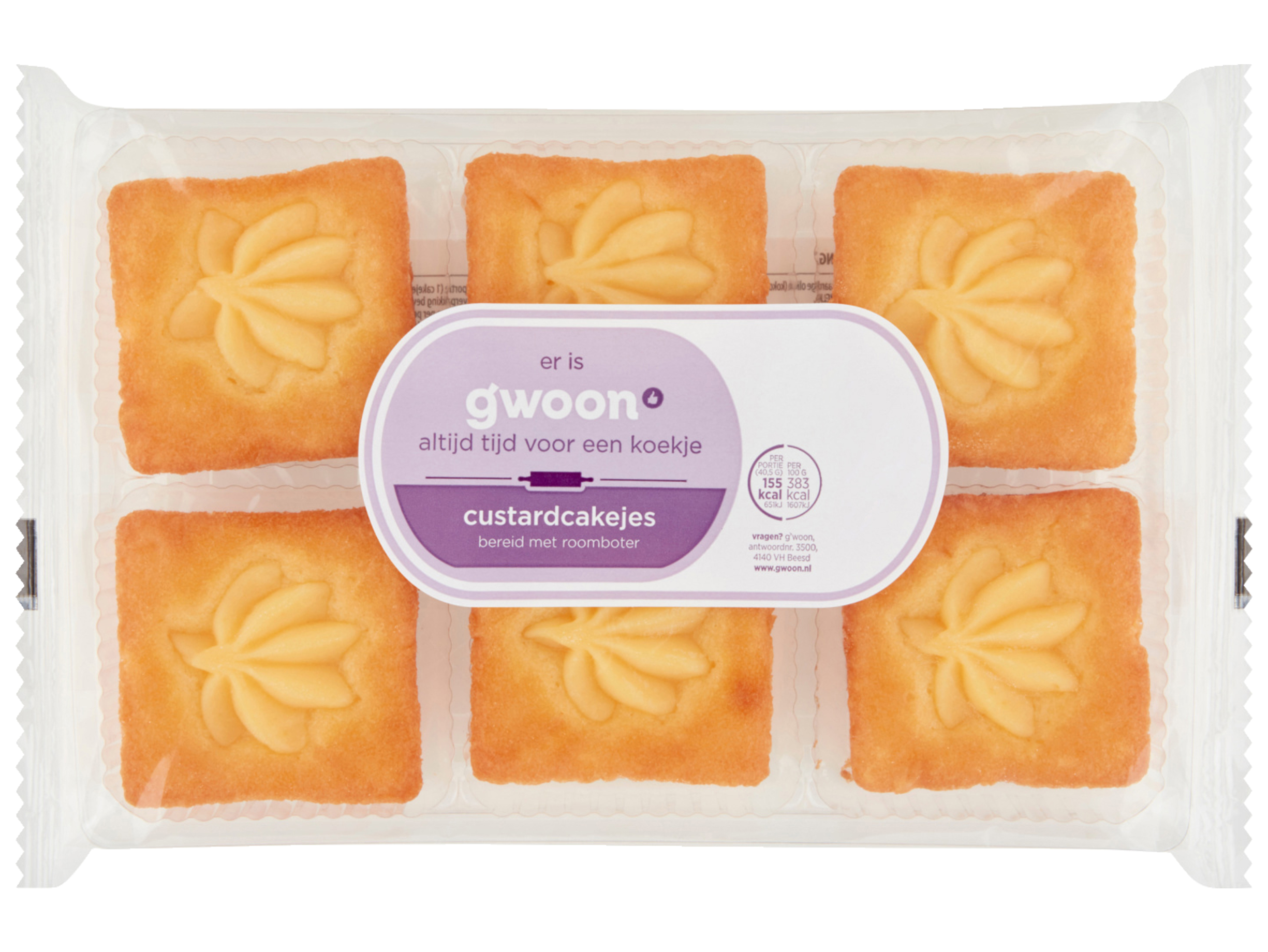 Roomboter custard cakejes