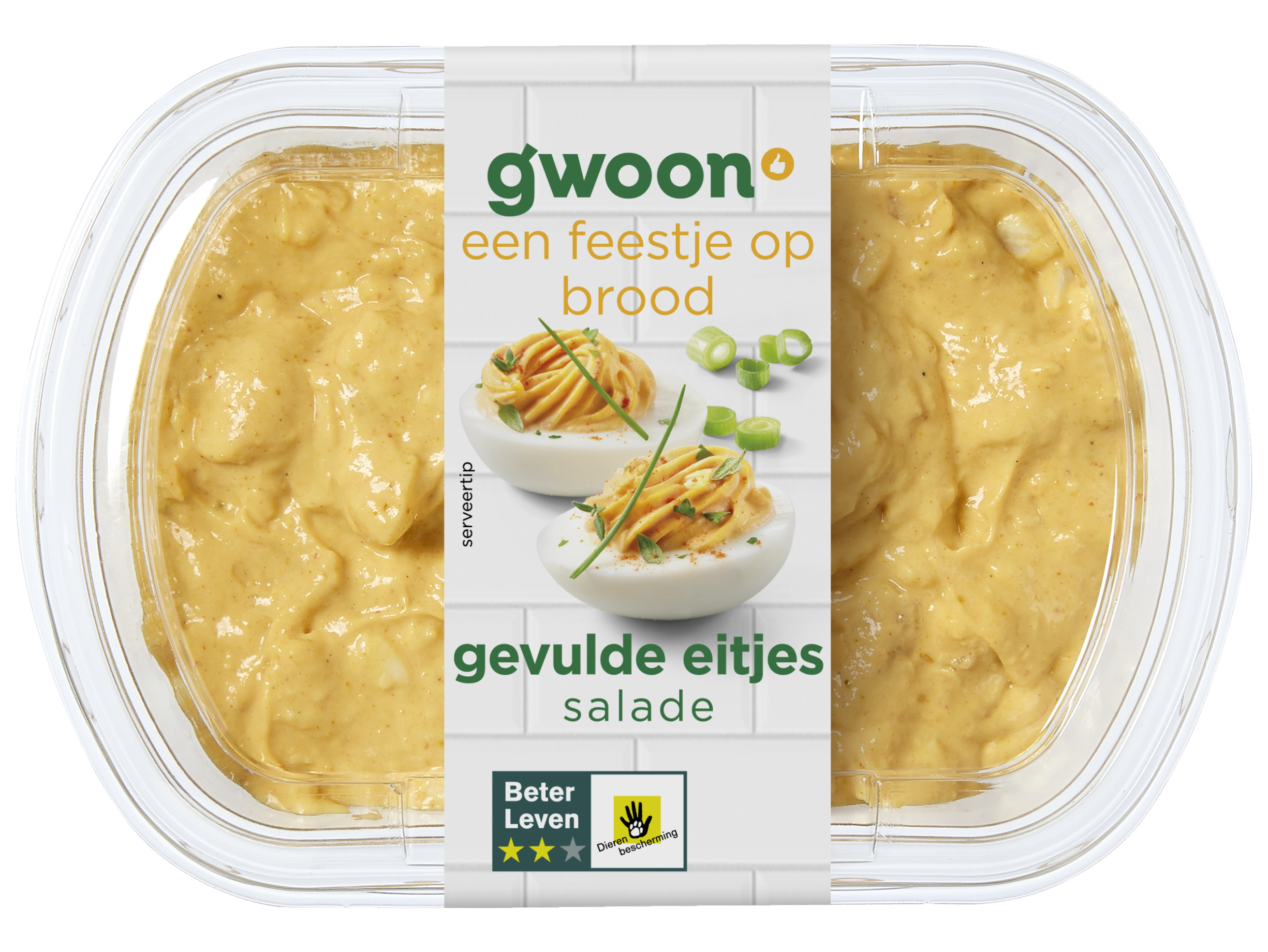 Gevuld eitje salade
