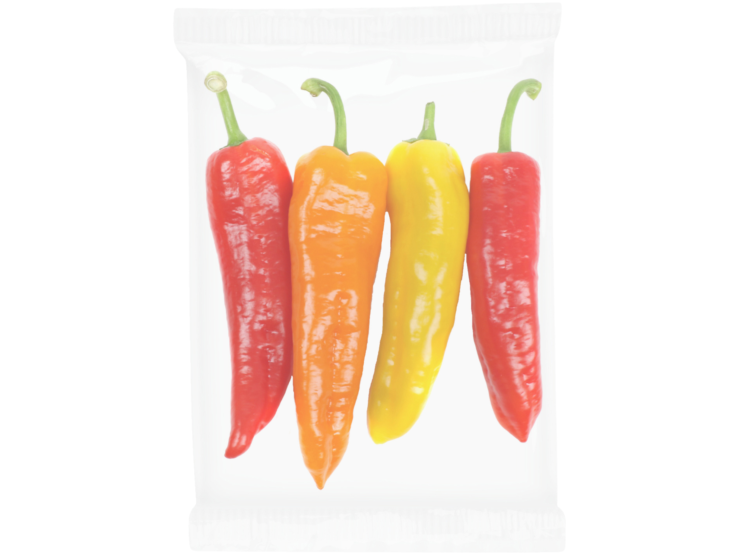Puntpaprika verpakt