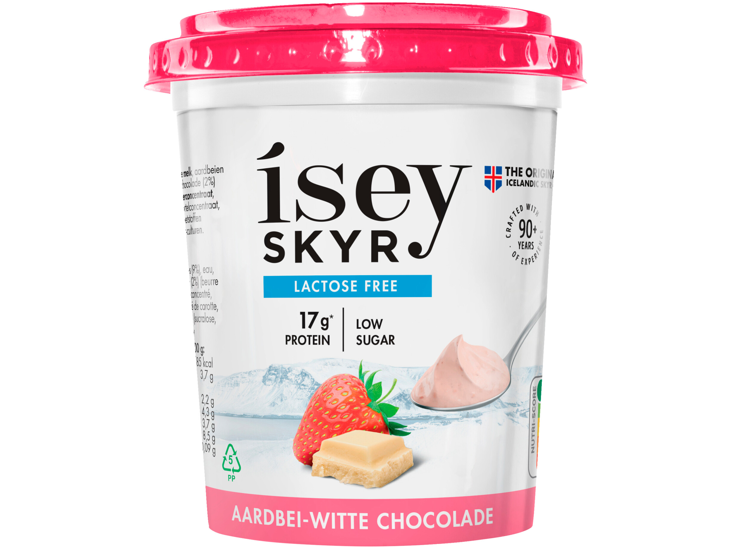 Skyr aardbei witte chocola