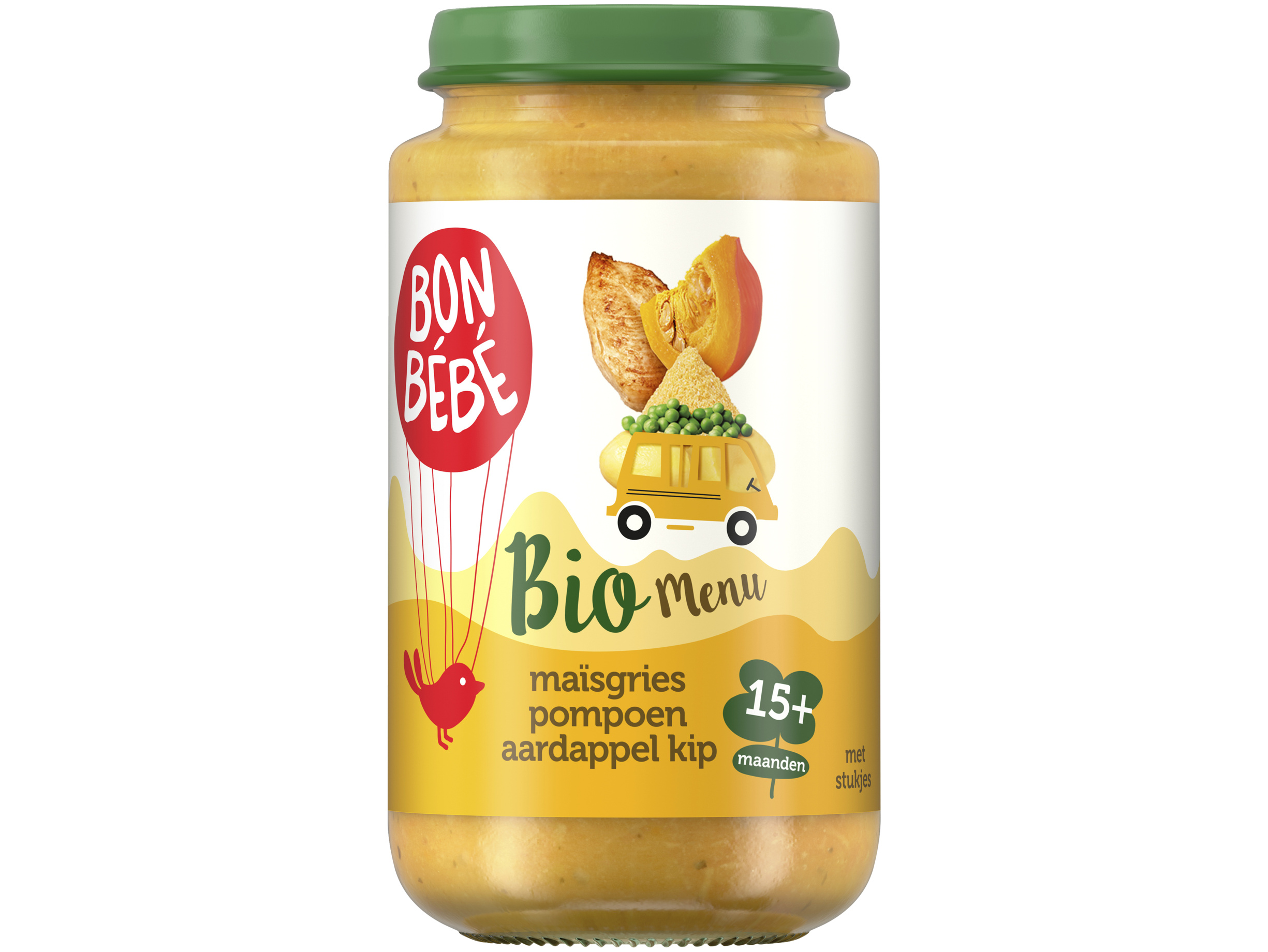 Mais pompoen aardappel kip 15+ maanden