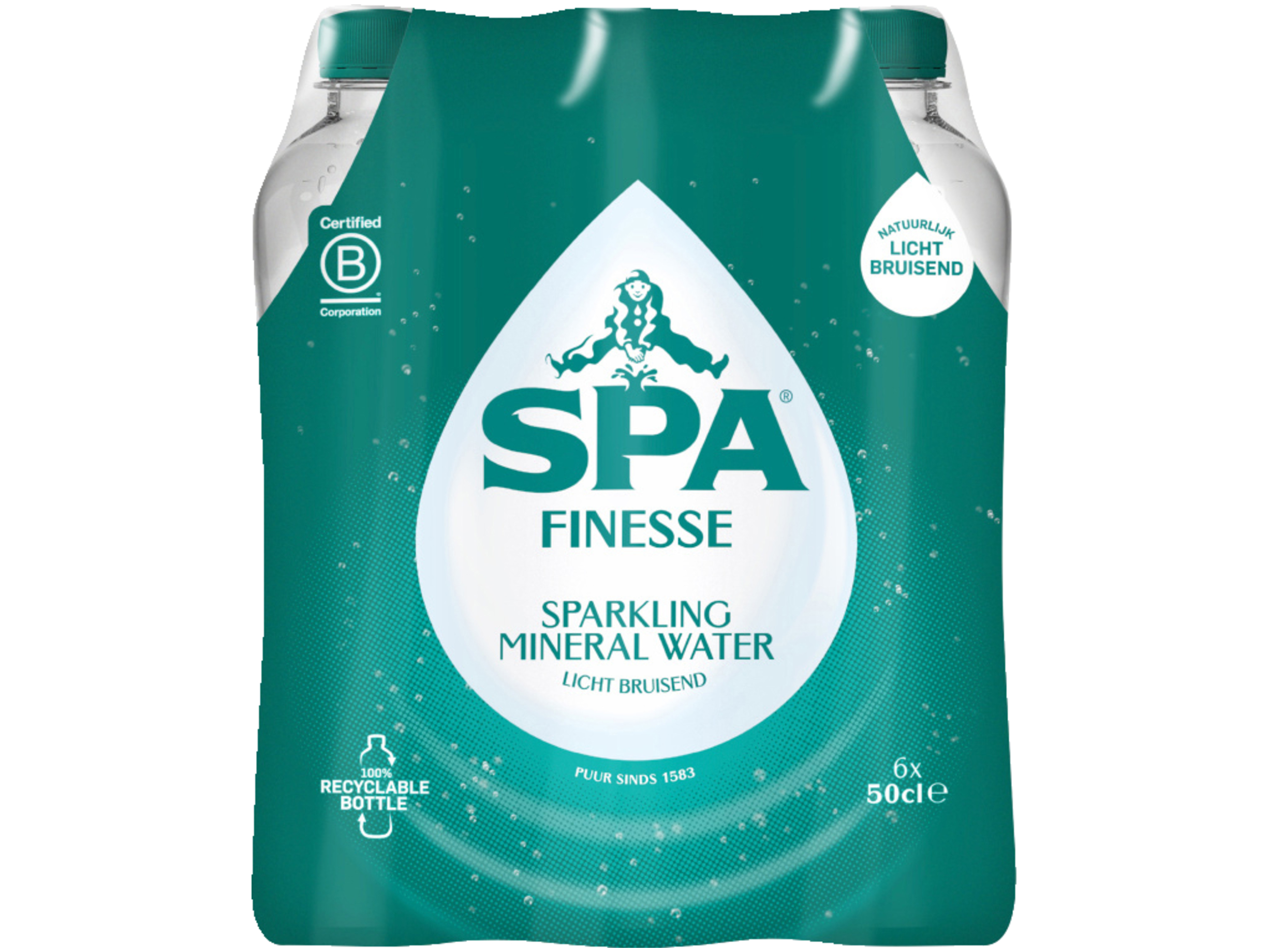 FINESSE Natuurlijk Licht Bruisend Mineraalwater 6x50cl