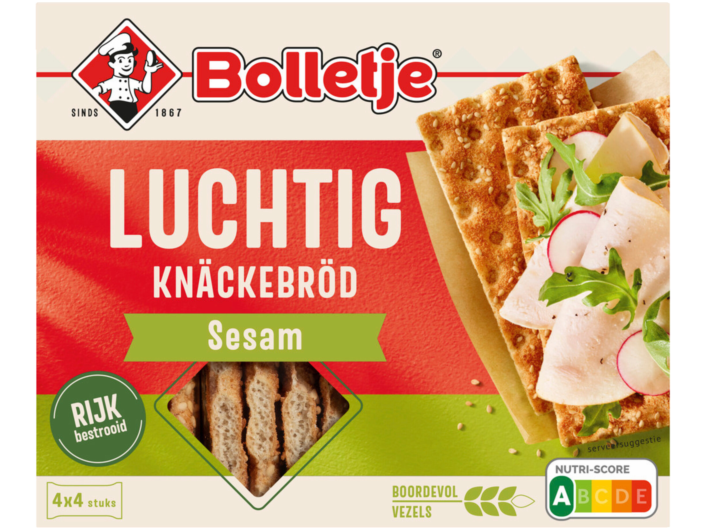 Luchtig Knackebrod Sesam