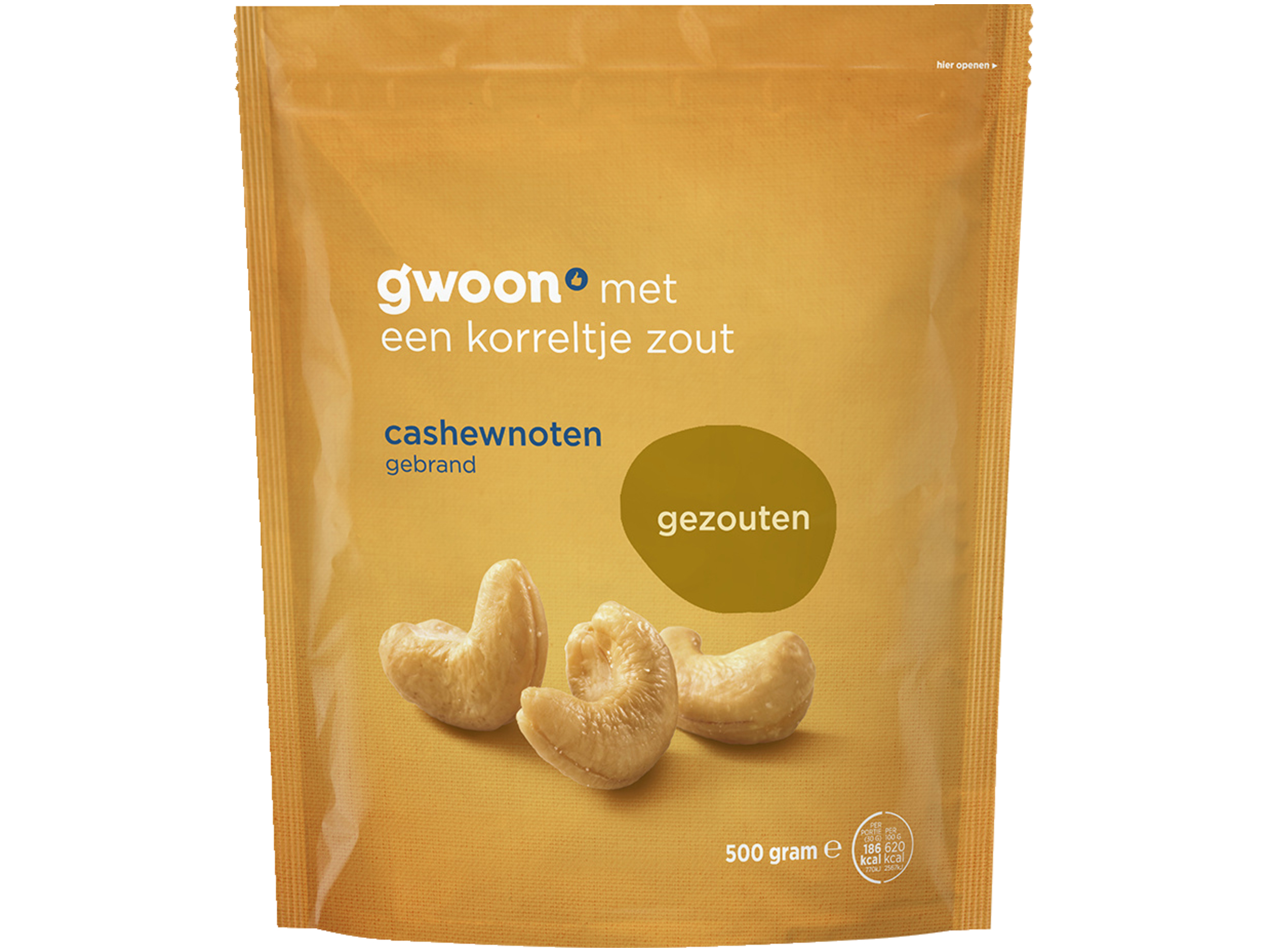 Cashewnoten gezouten