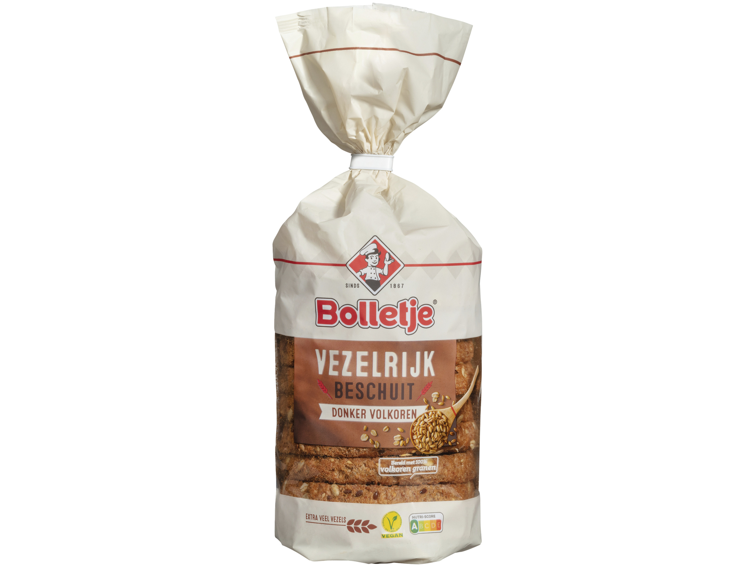 Beschuit vezelrijk donker volkoren