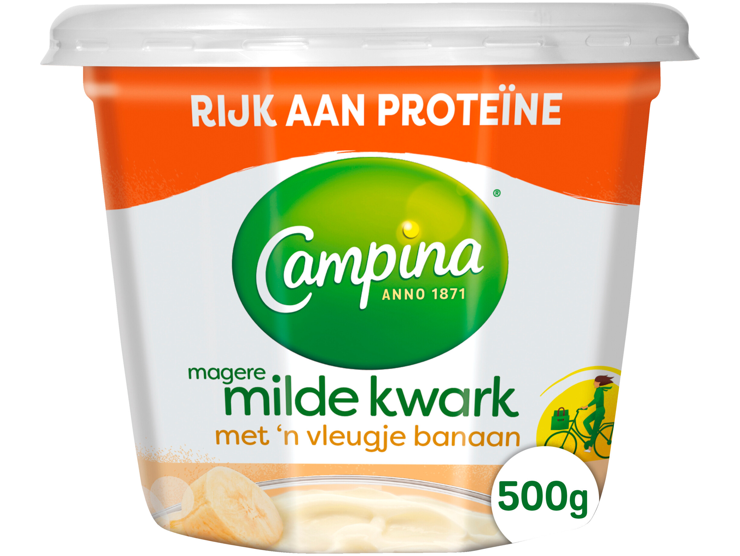 Magere kwark yoghurt banaan