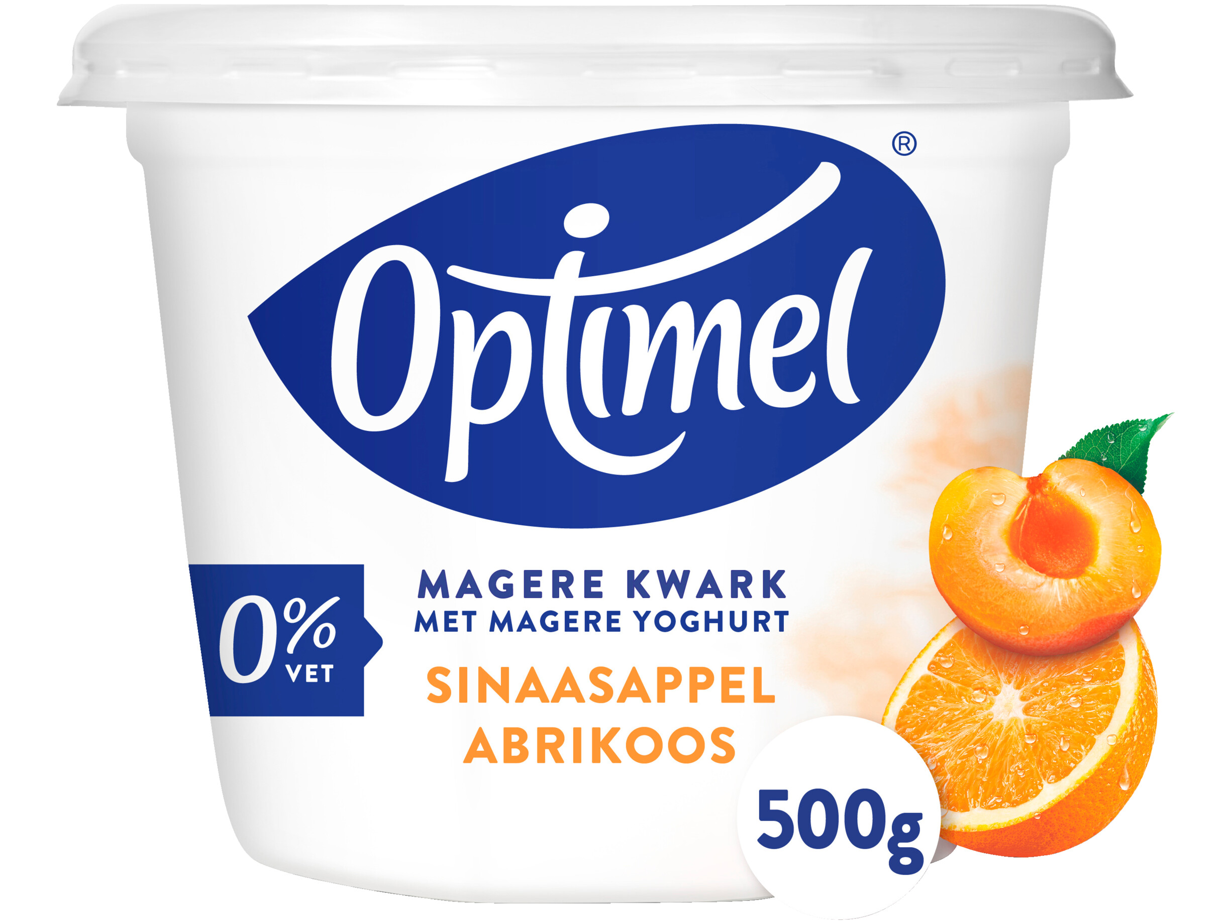 Magere kwark sinaasappel abrikoos