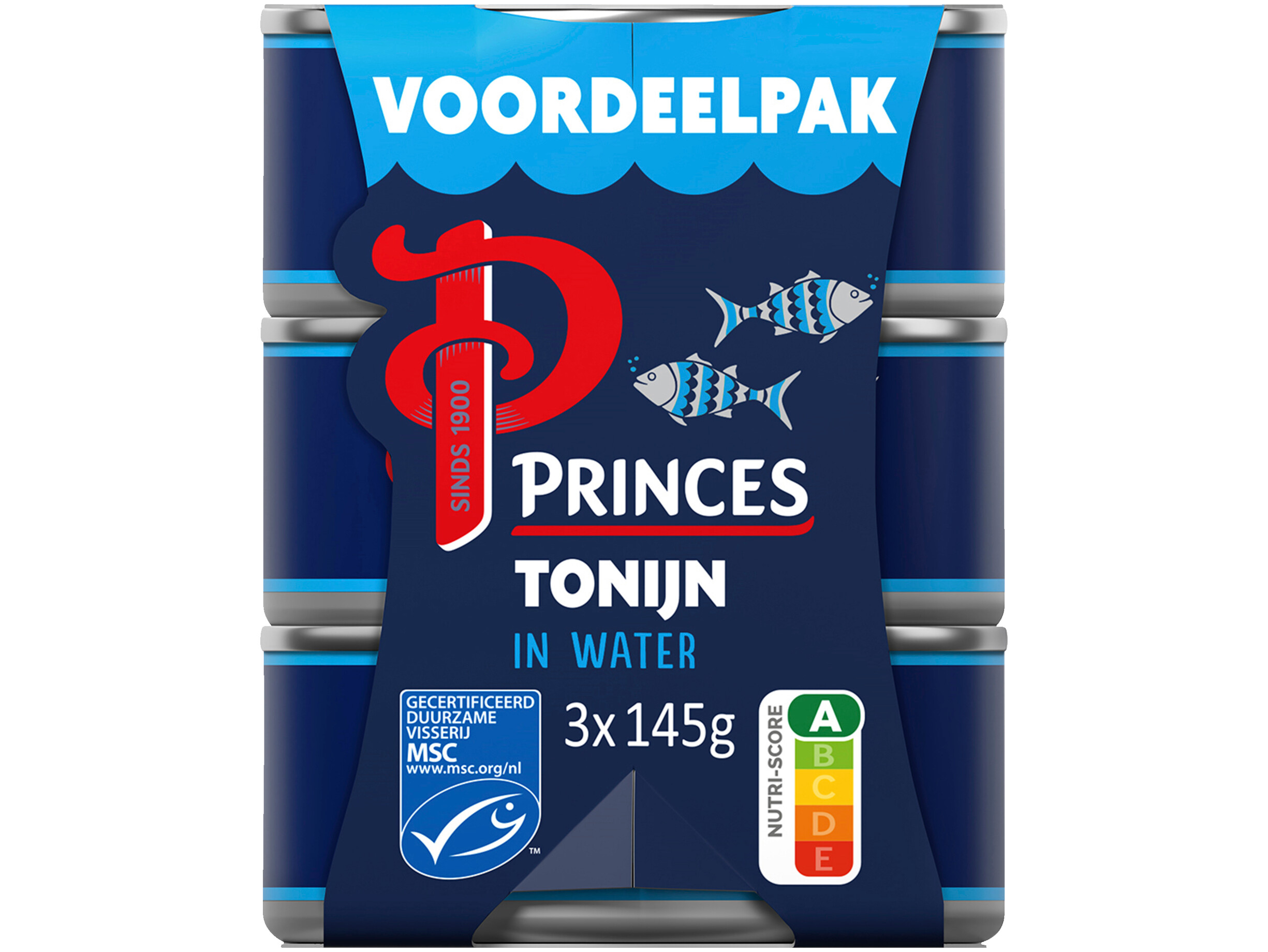 Tonijnstukken in water