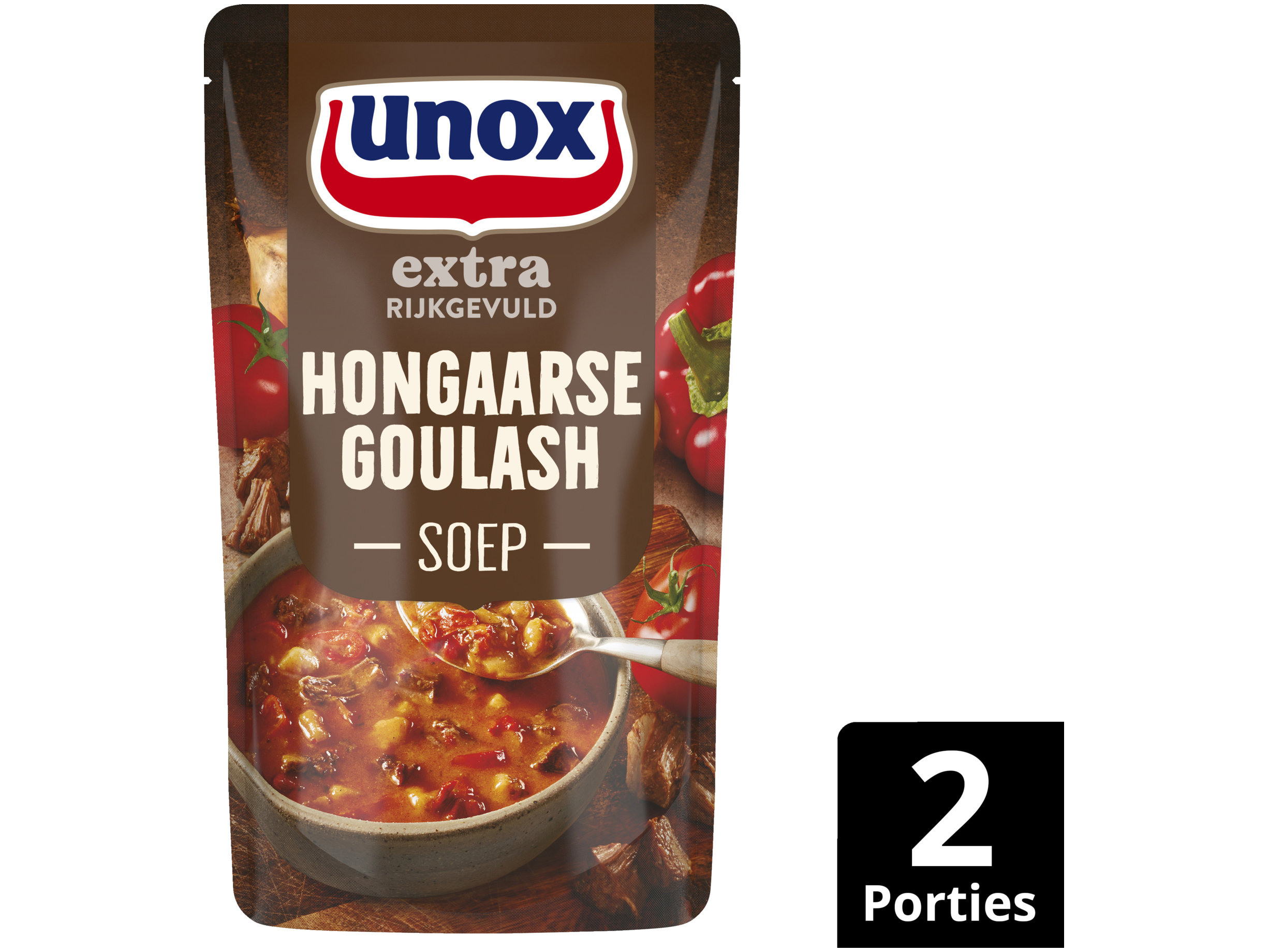 Soep in zak goulash rijkgevuld