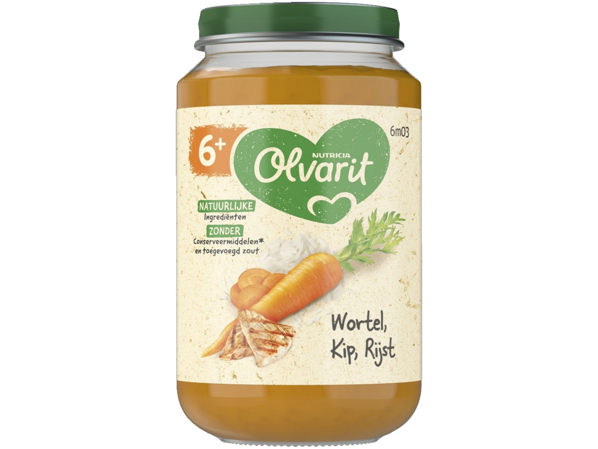 Wortel kip rijst 6 maanden