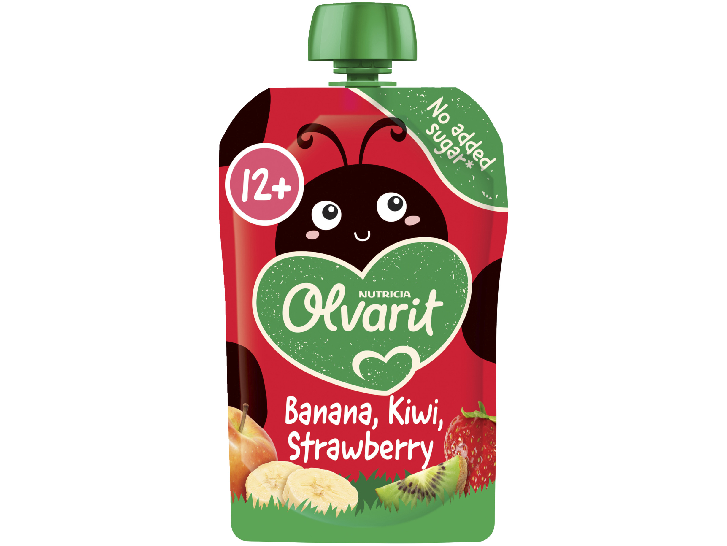 12+ Maanden Knijpzakje Aardbei Banaan Kiwi