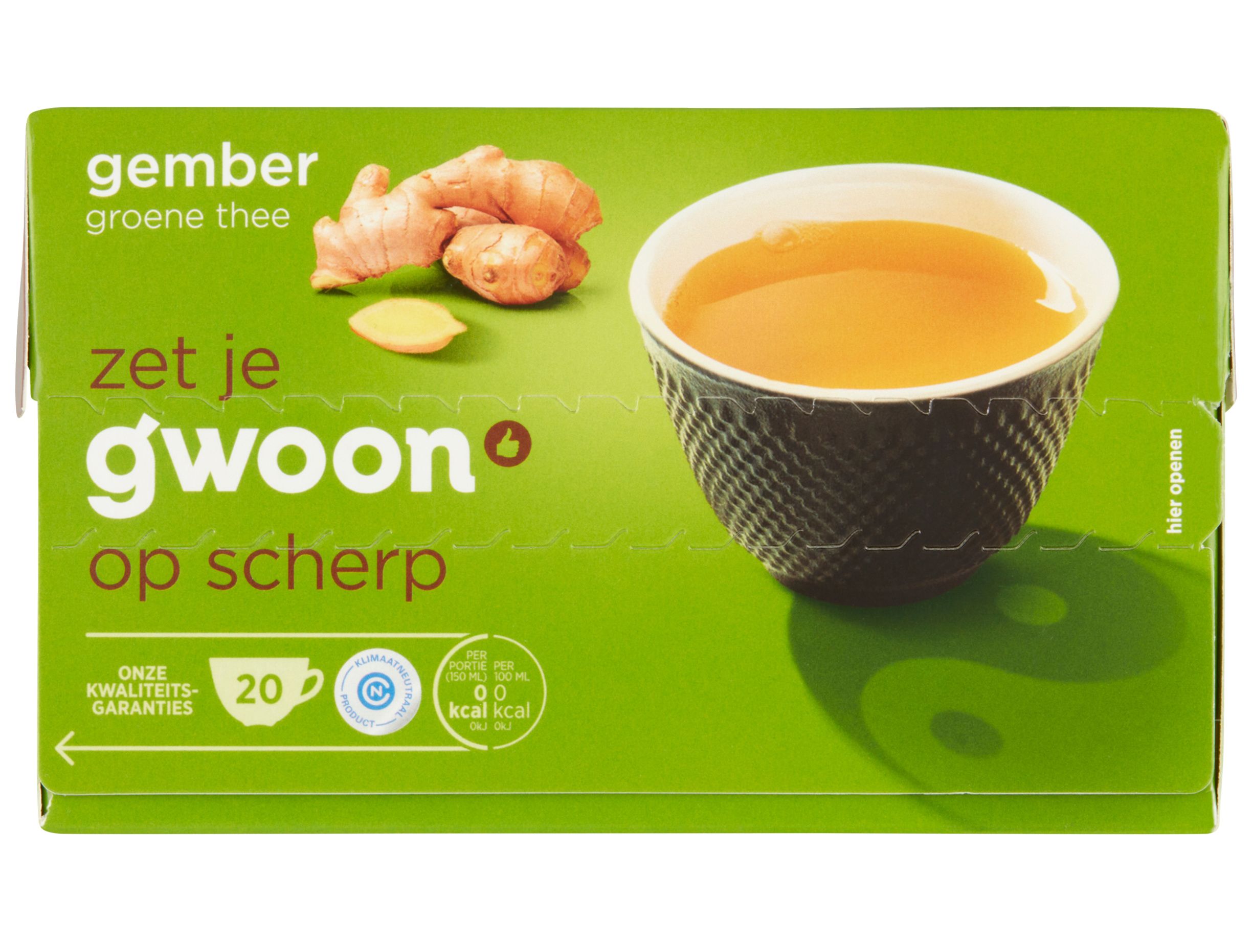 Groene thee gember