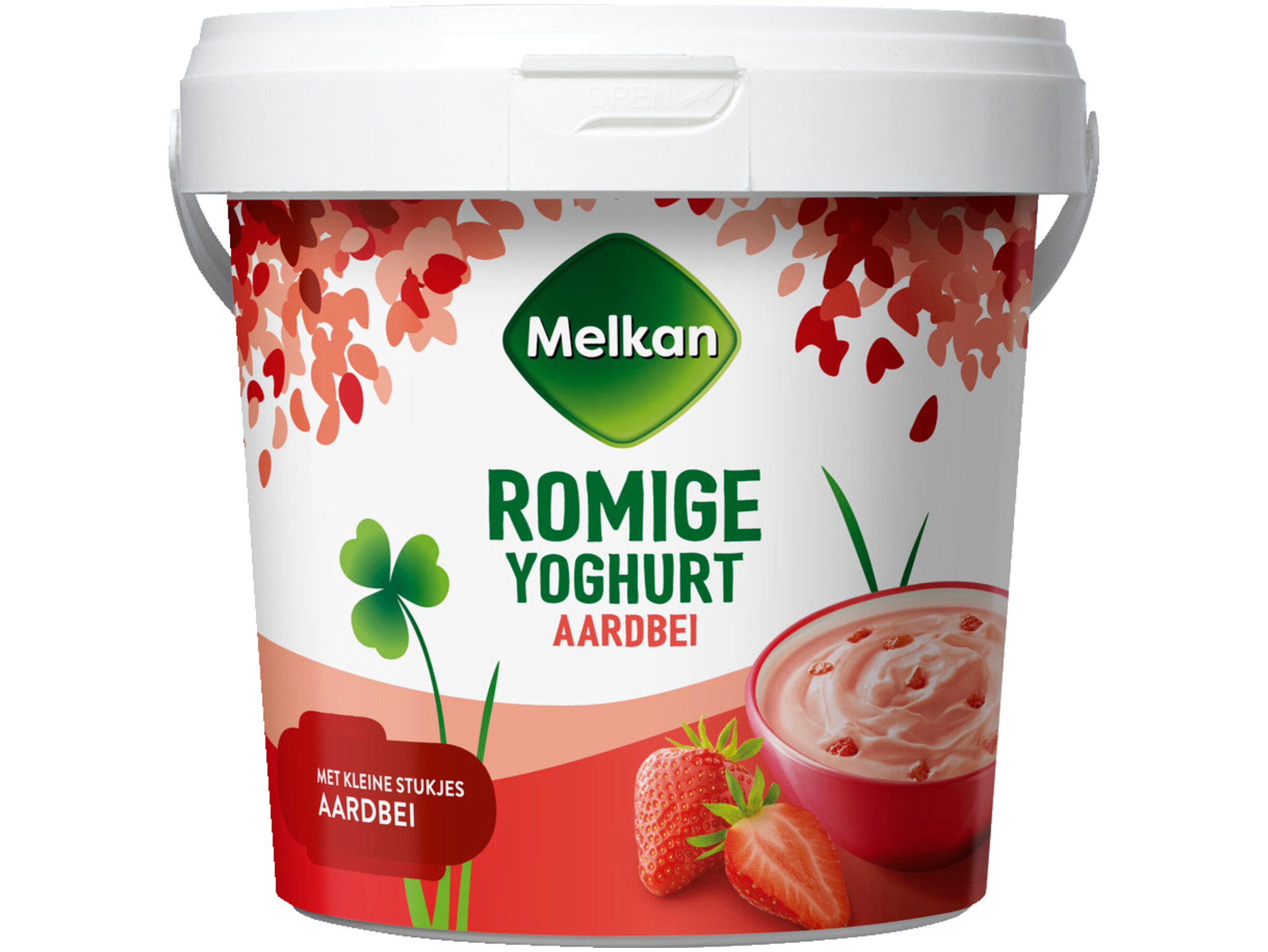 Romige yoghurt aardbei