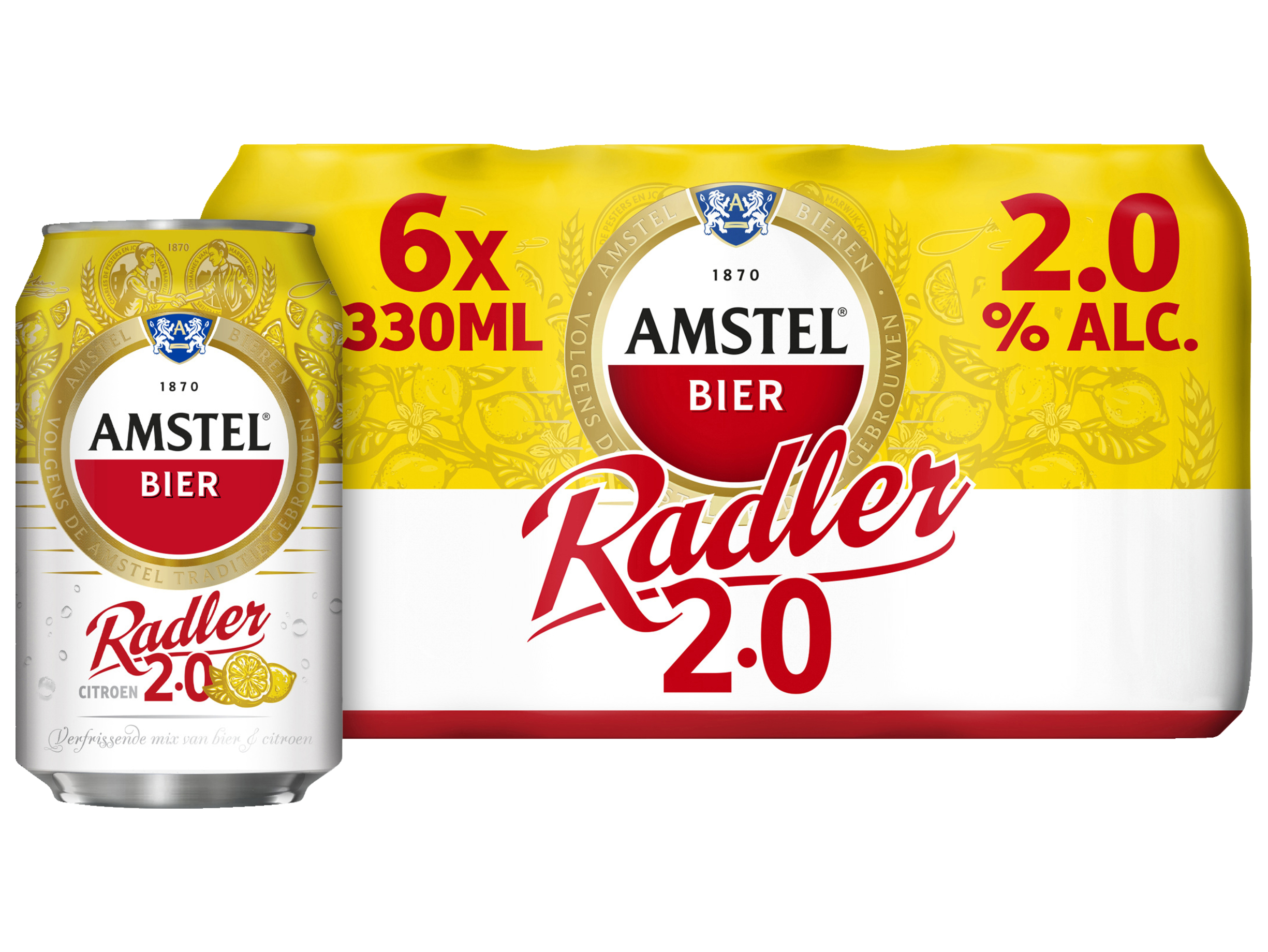 Radler Citroen 2.0%  Bier Blik 6-pack