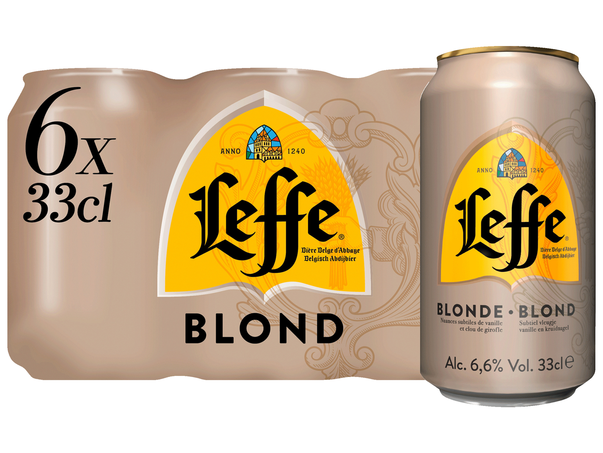 Blond Belgisch Abdijbier blikken 6-pack