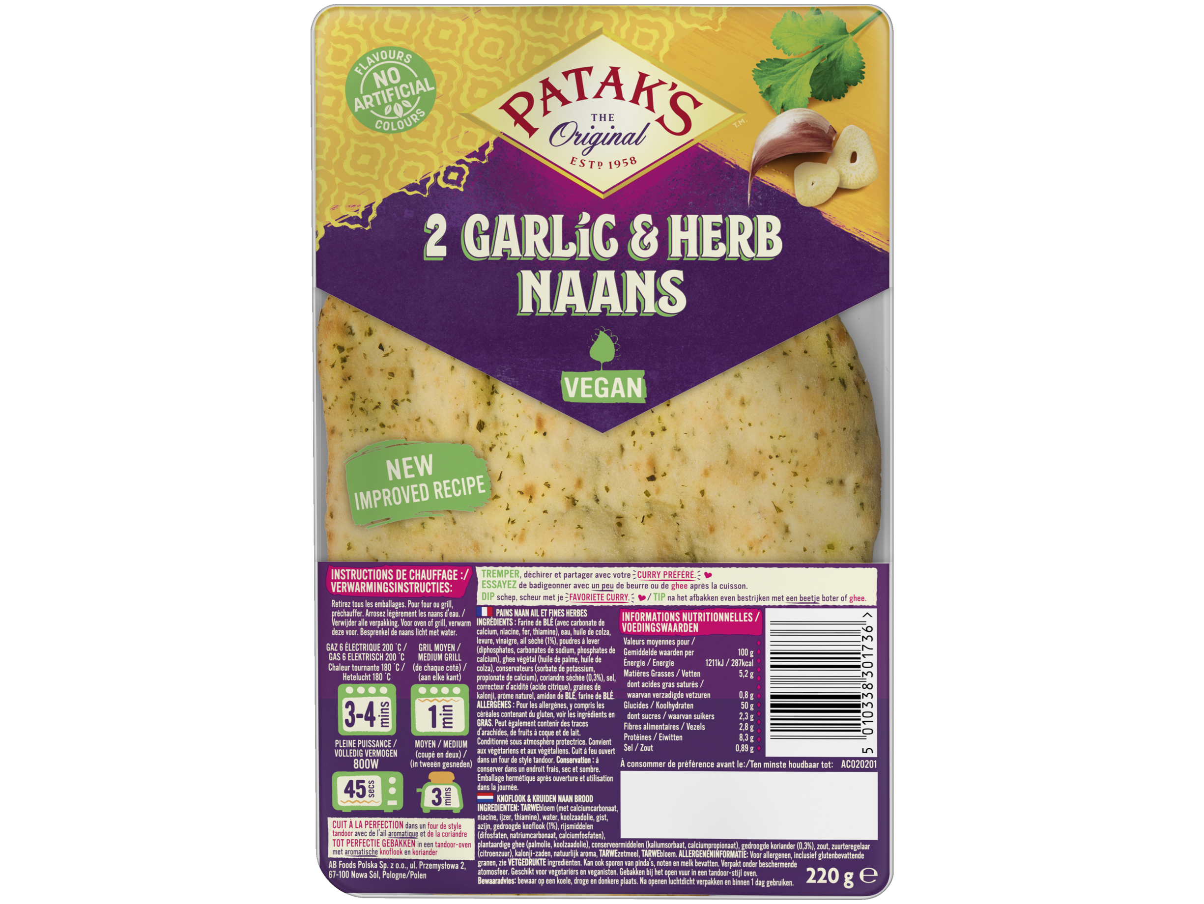 Naan knoflook en kruiden