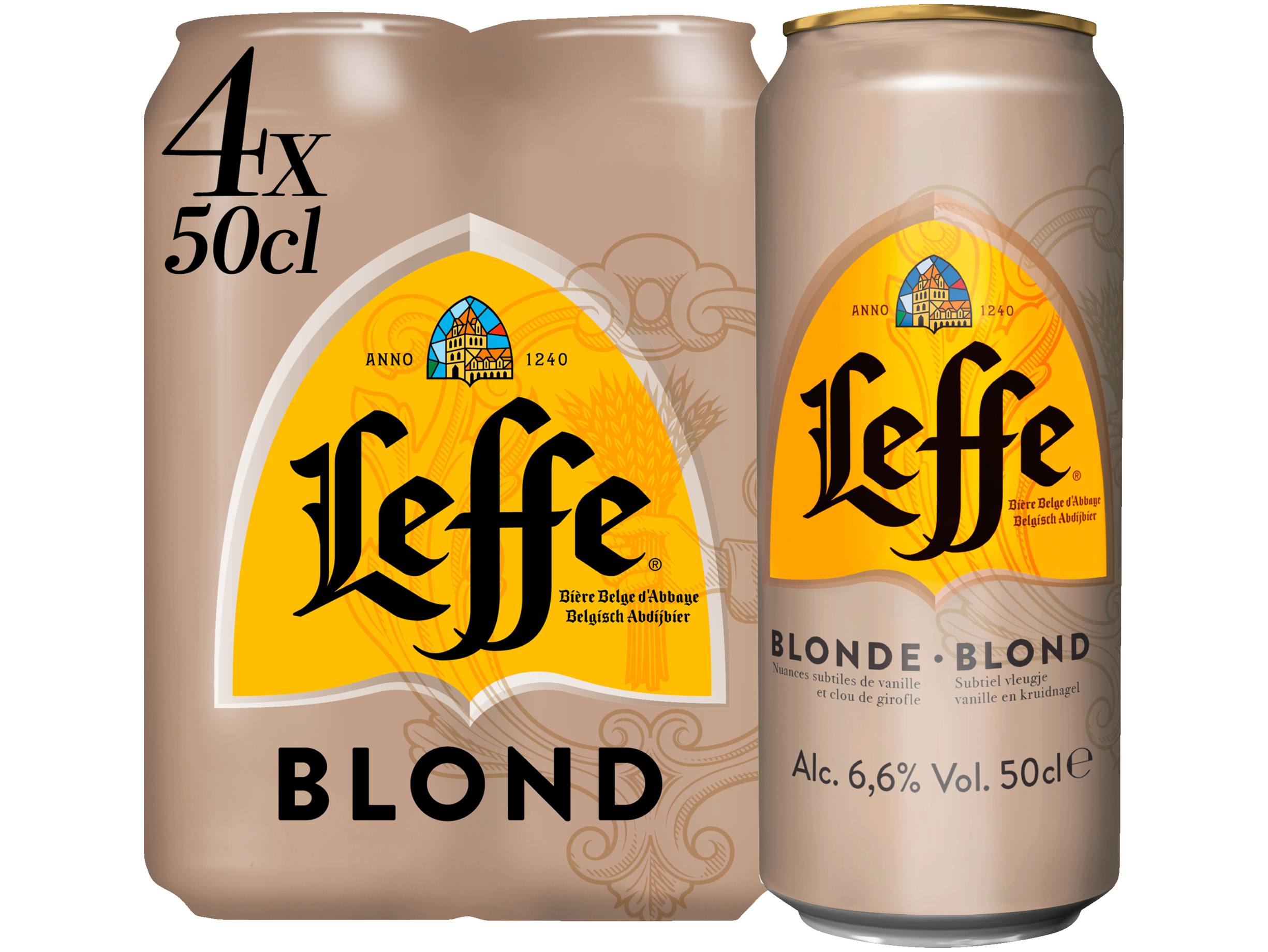 Blond Belgisch Abdijbier blik 4-pack