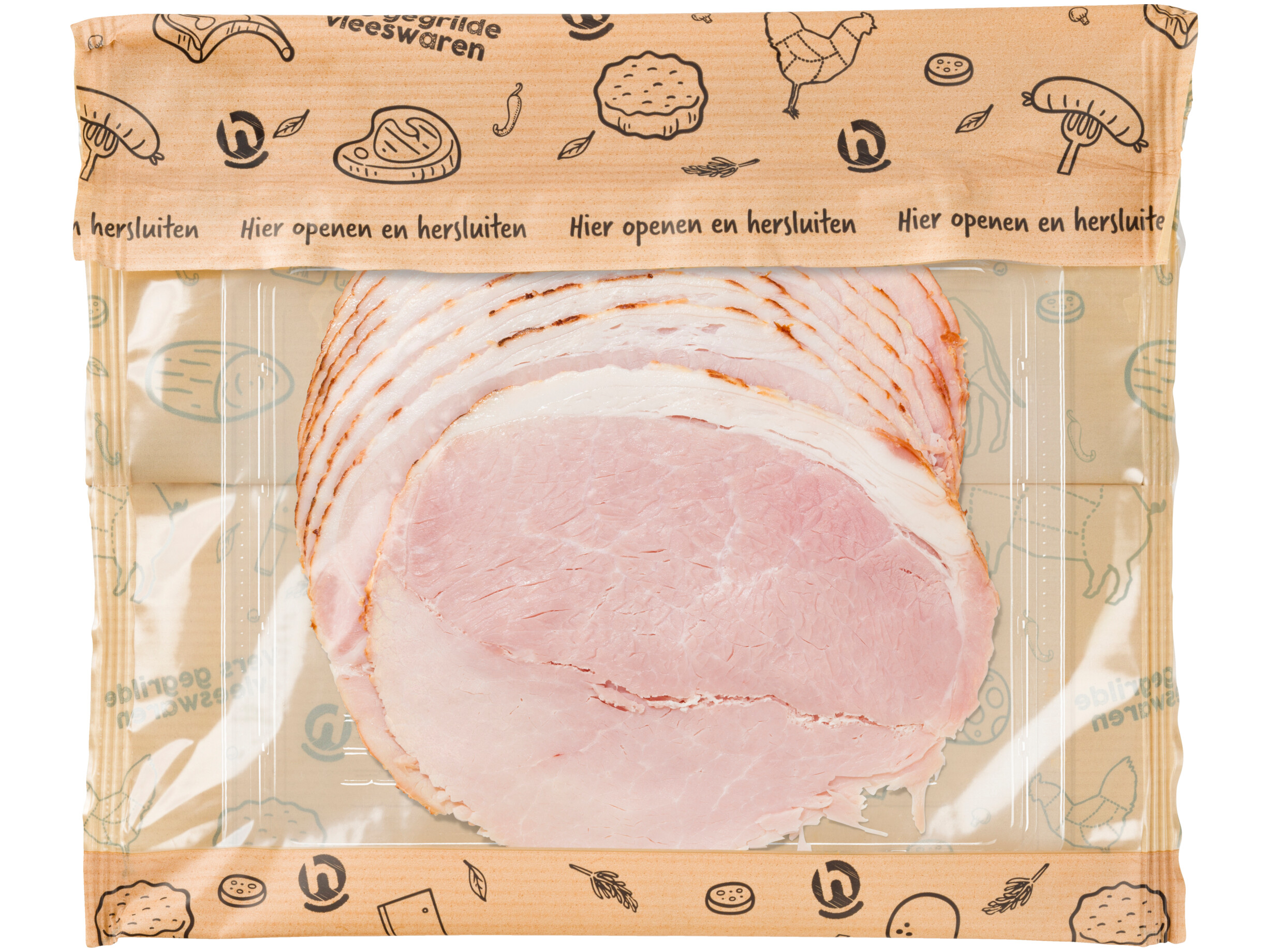 Grillham gesneden