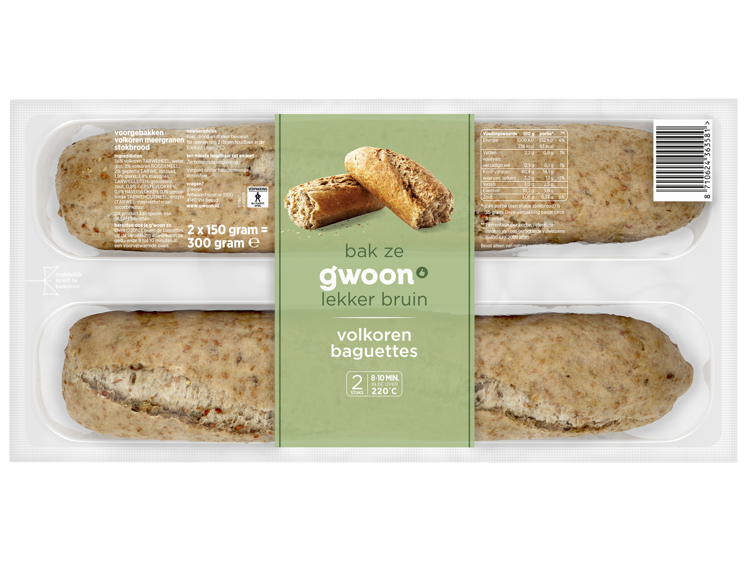 Baguettes volkoren