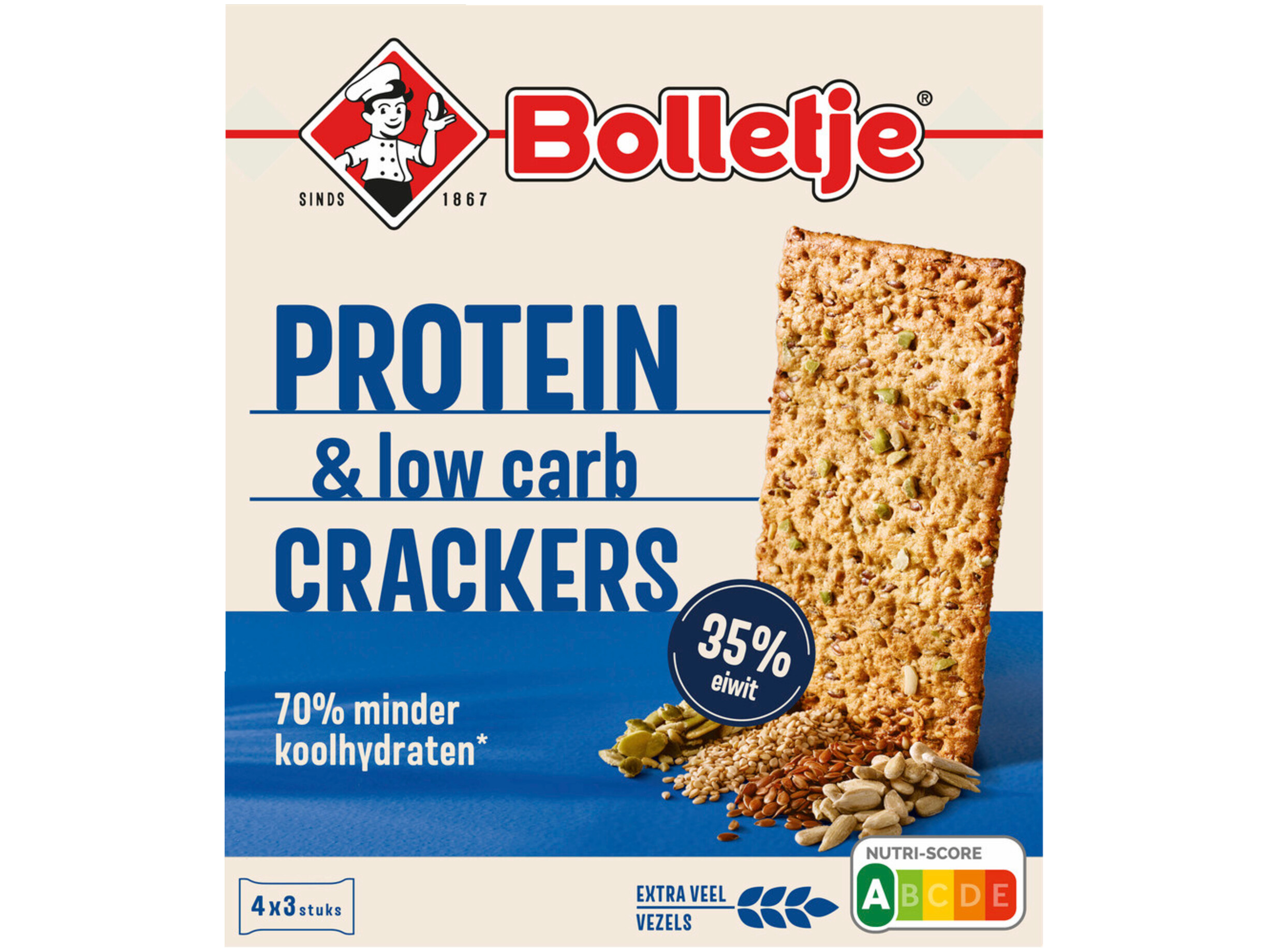 Protein low carb crackers