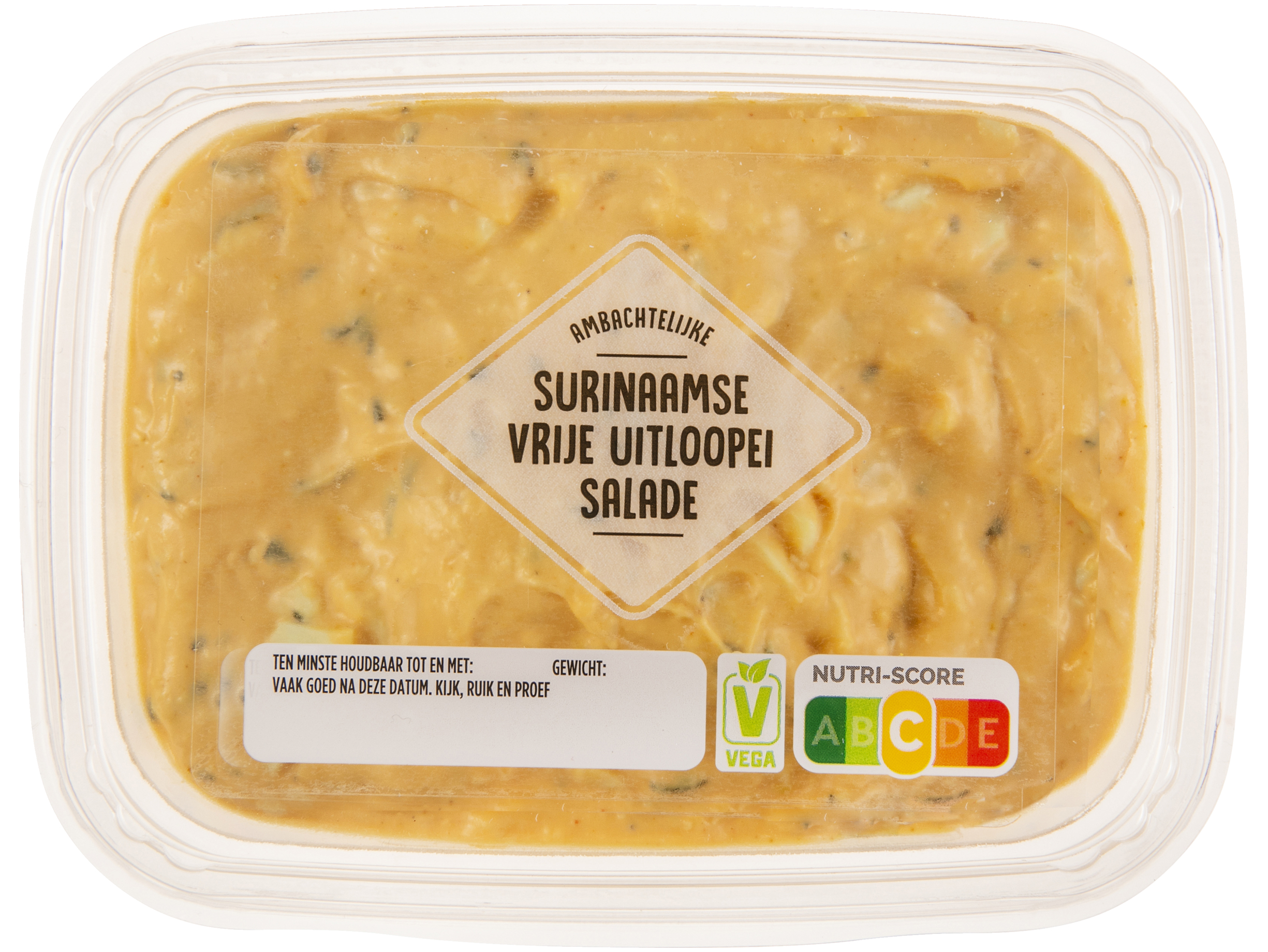 Surinaamse vrije uitloop ei salade