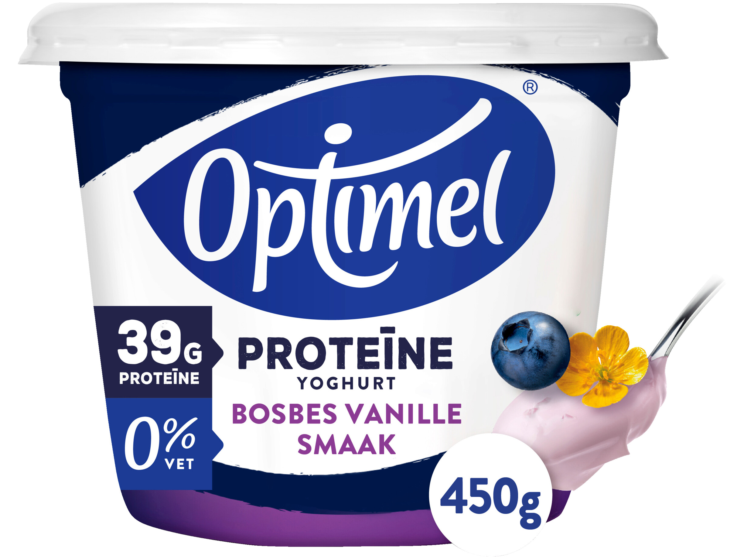 Protein yoghurt bosbes