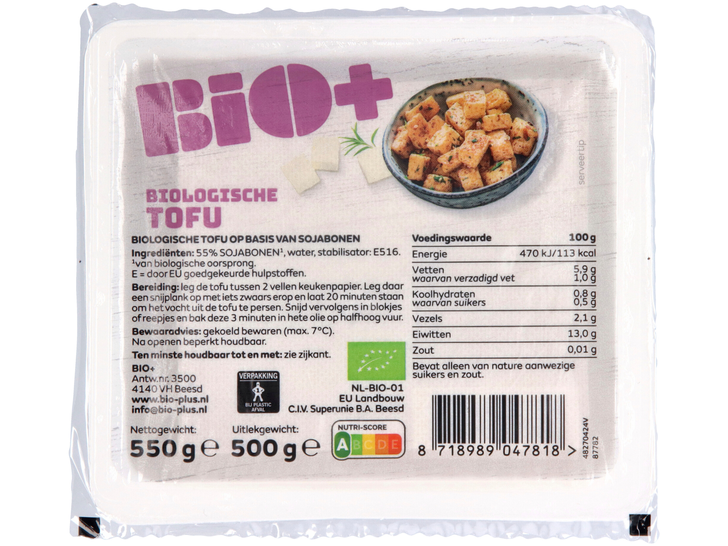 Biologische tofu